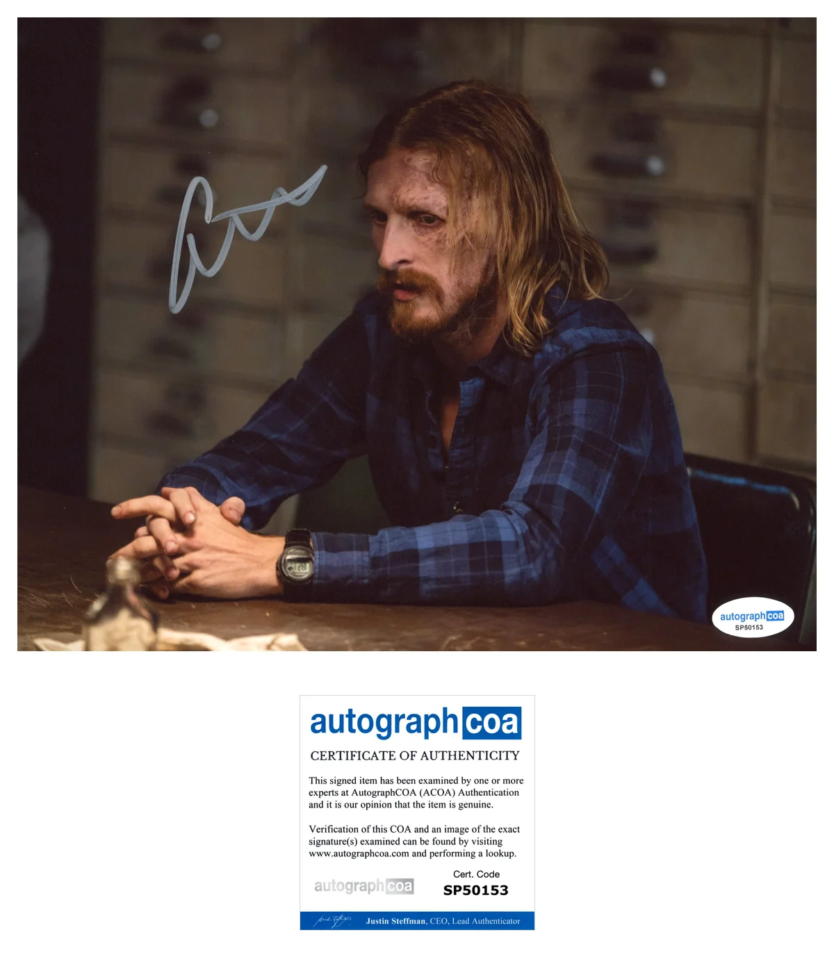Austin Amelio — Austin Amelio ‘The Walking Dead’ Signed Autograph 8x10 Photo ‘Dwight’ ACOA