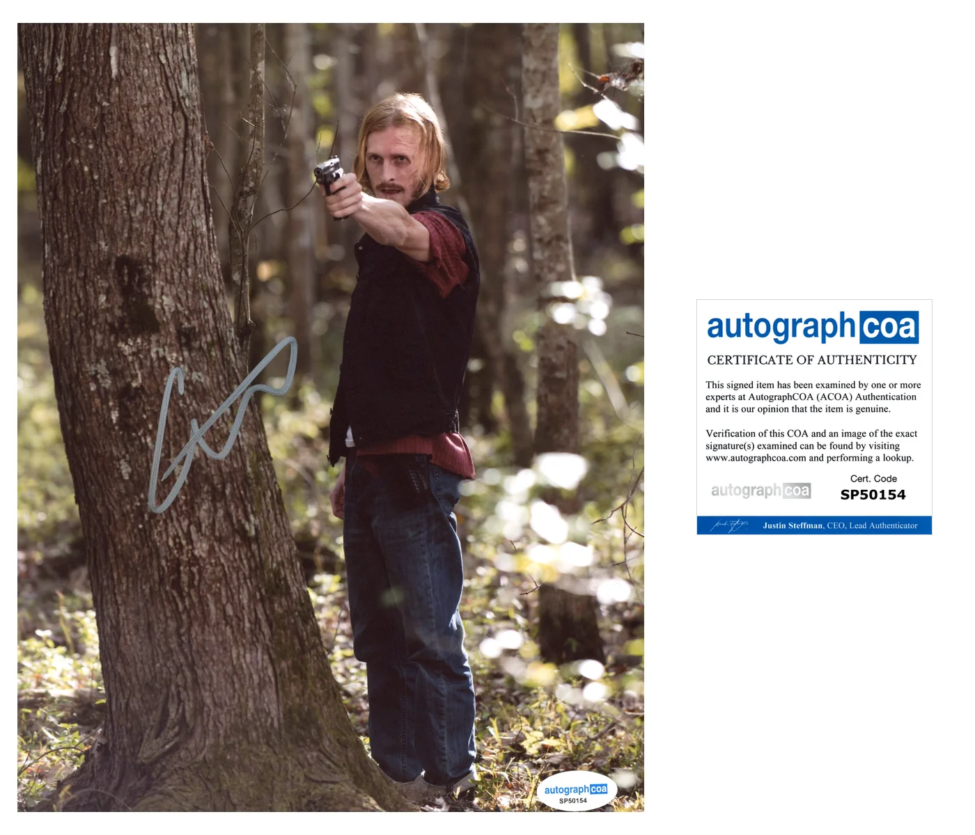 Austin Amelio — Austin Amelio ‘The Walking Dead’ Signed Autograph 8x10 Photo ‘Dwight’ ACOA