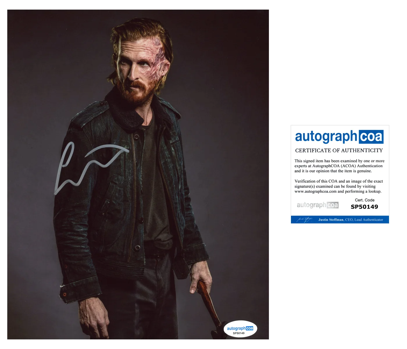 Austin Amelio — Austin Amelio ‘The Walking Dead’ Signed Autograph 8x10 Photo ‘Dwight’ ACOA