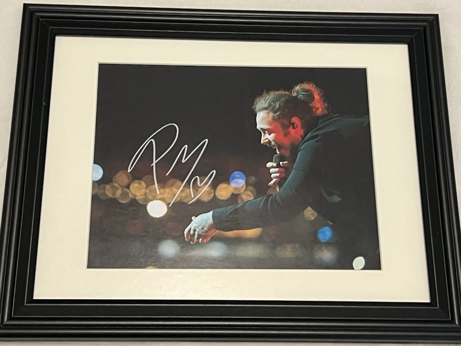 POST MALONE Autographed signed 8 X 11.5 Photo Nicely Matted And Framed, image 2