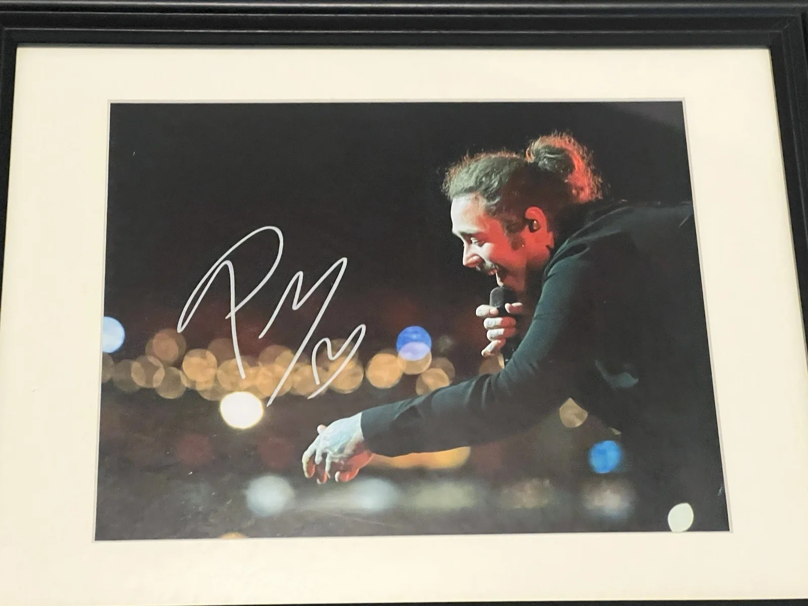 POST MALONE Autographed signed 8 X 11.5 Photo Nicely Matted And Framed, image 3