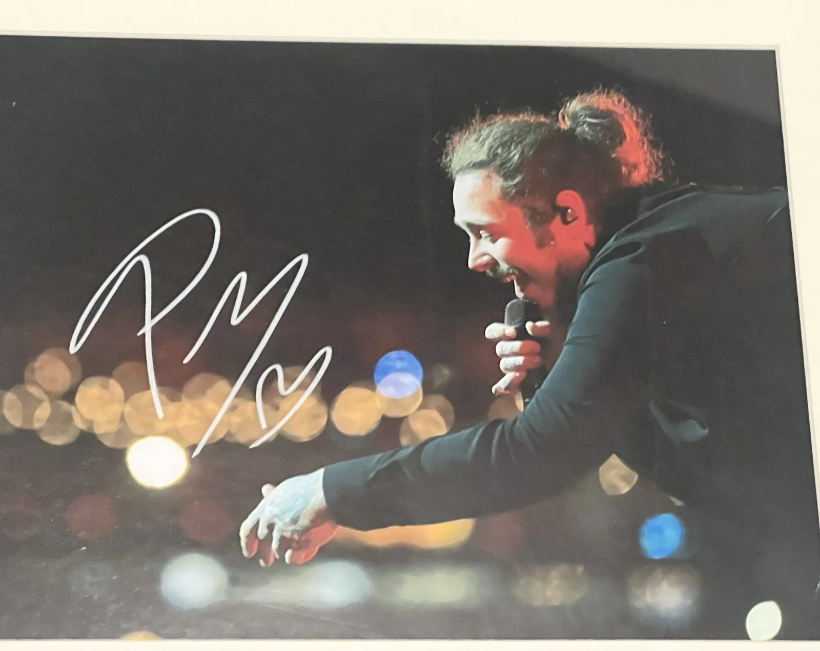 POST MALONE Autographed signed 8 X 11.5 Photo Nicely Matted And Framed, image 4