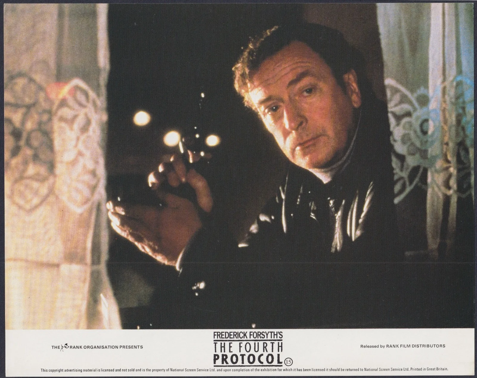 Fourth Protocol 8x ORIGINAL UK FOH Lobby Cards Michael Caine Pierce Brosnan 1987, изображение 2