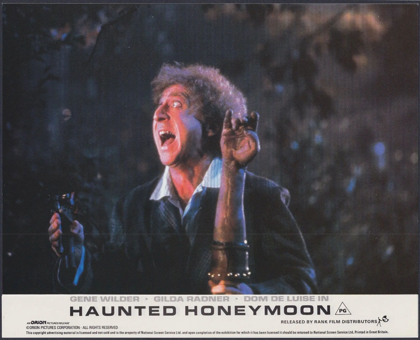 Haunted Honeymoon 8x ORIGINAL UK FOH Lobby Cards Gene Wilder 1986, изображение 2