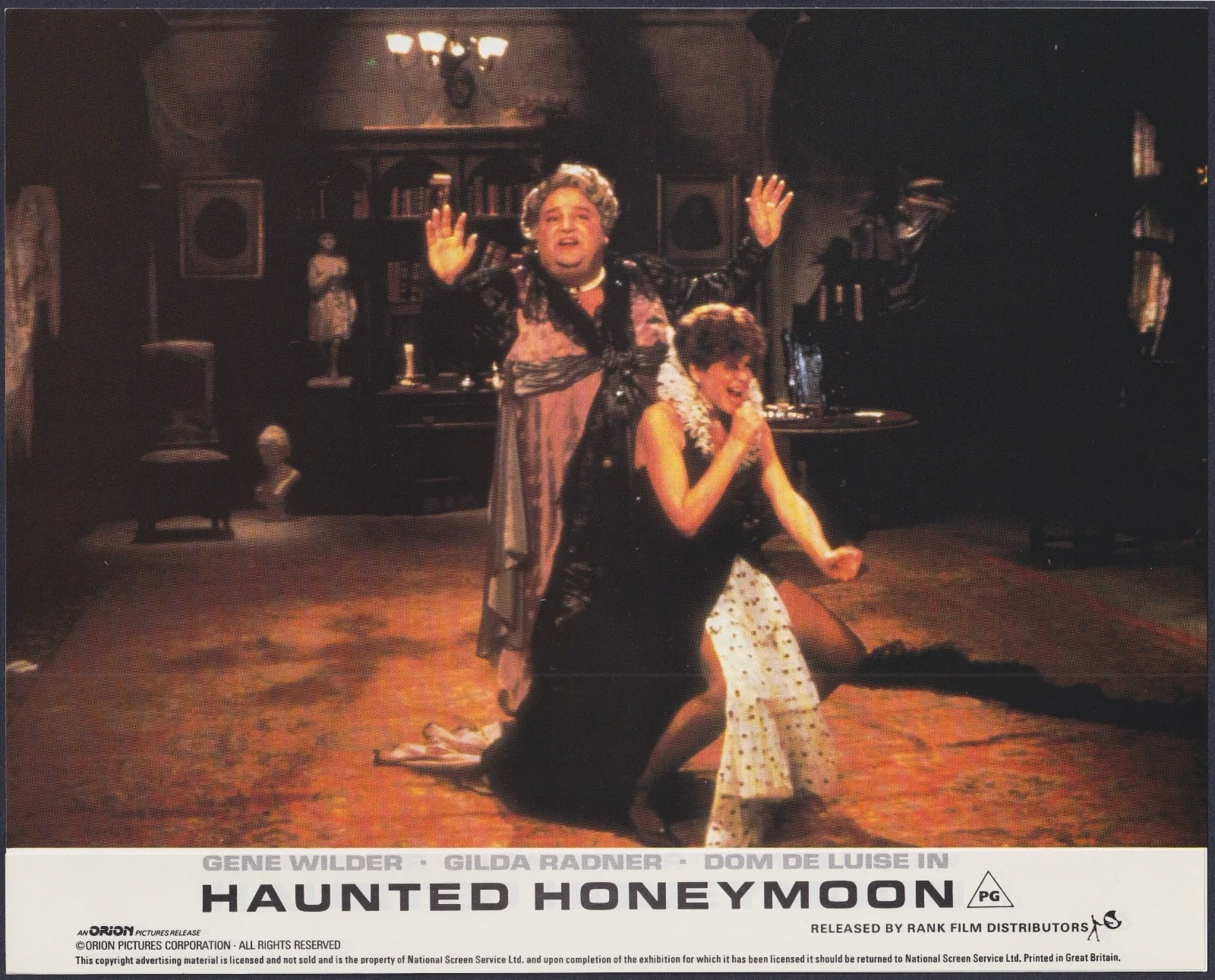 Haunted Honeymoon 8x ORIGINAL UK FOH Lobby Cards Gene Wilder 1986, изображение 3