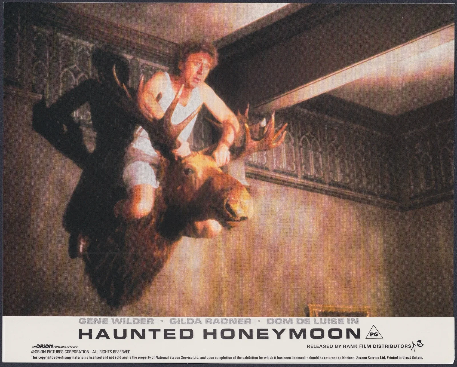 Haunted Honeymoon 8x ORIGINAL UK FOH Lobby Cards Gene Wilder 1986, изображение 4