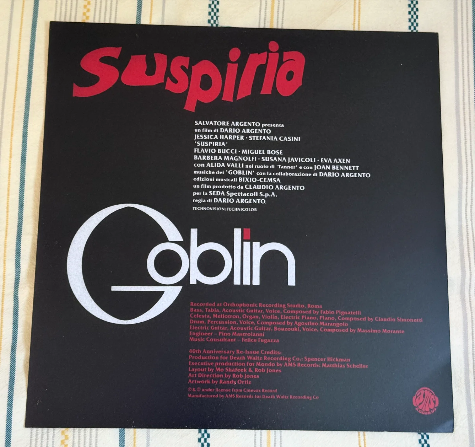 SUSPIRIA OST GOBLIN | DEATH WALTZ | SIGNED DARIO ARGENTO BEYOND FEST | RED VINYL, image 5