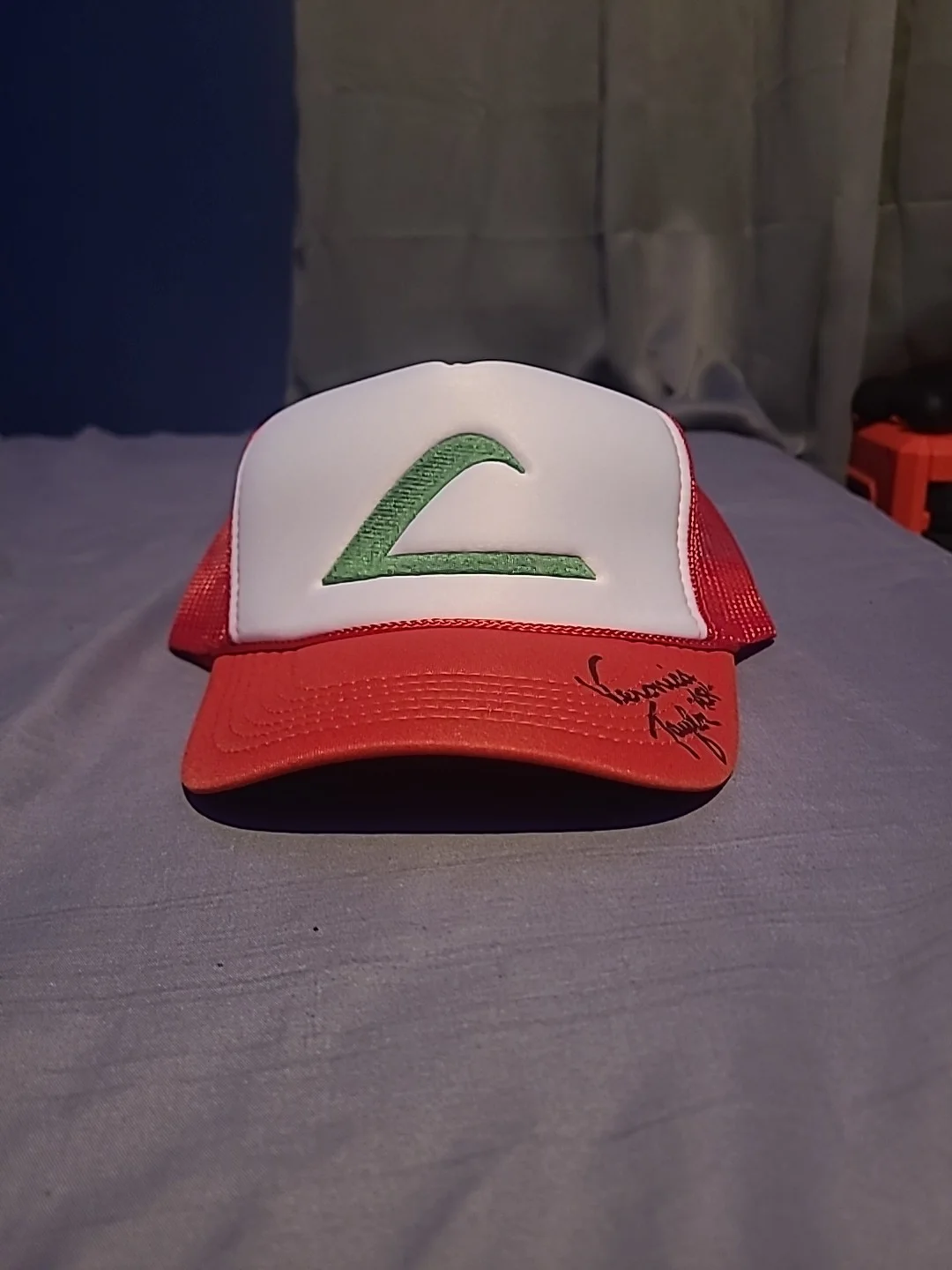 Ash Ketchums Hat Signed By Veronica Taylor(Voice Of Ash) Pokemon, image 2
