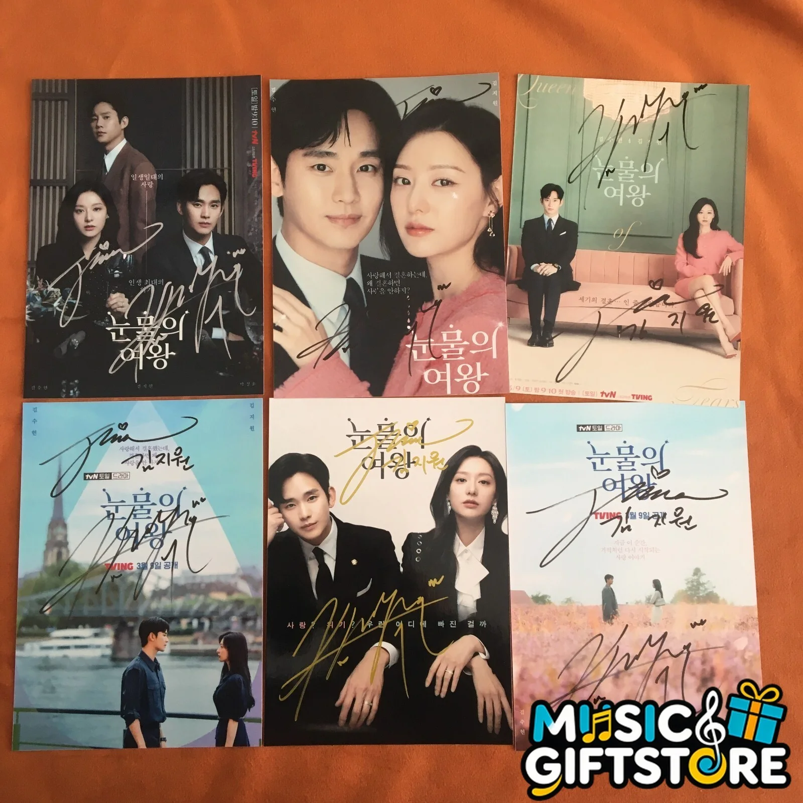 Queen of Tears Photo Autographed by Kim Soo Hyun Kim Ji Won K-POP 4*6, изображение 2