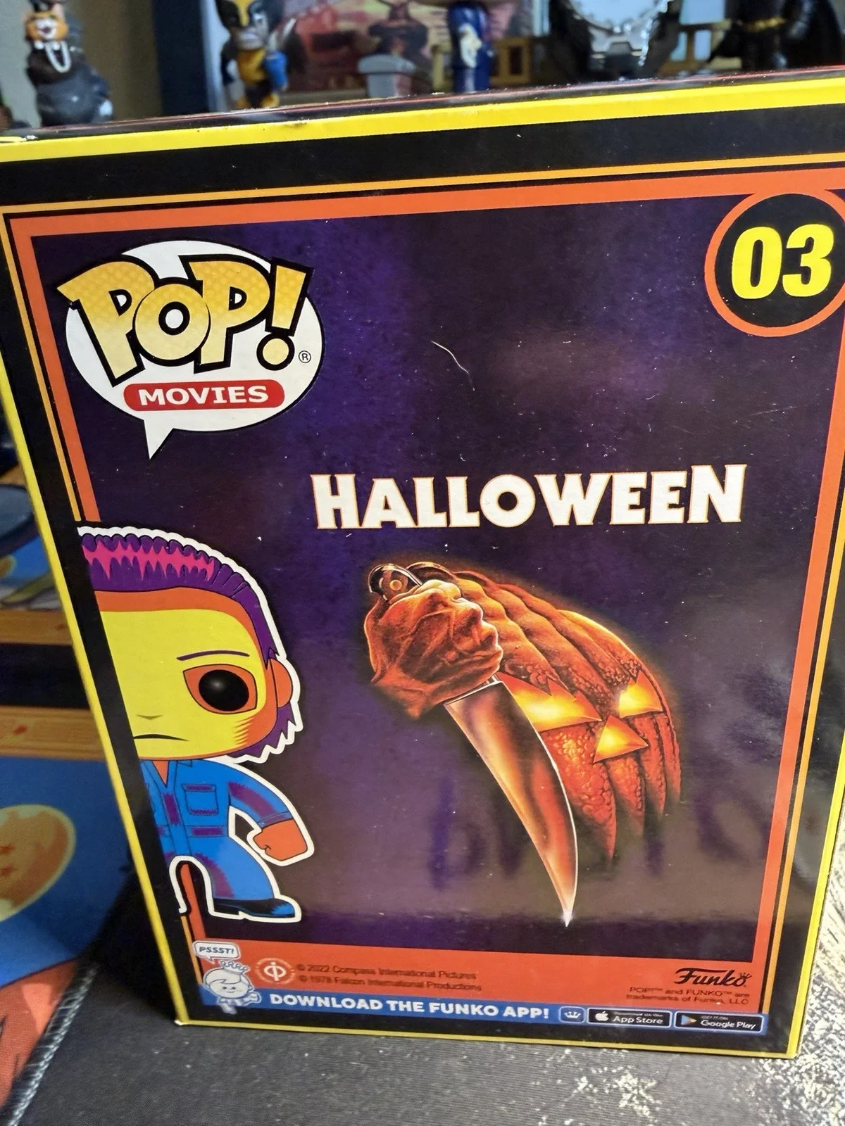 Nick Castle — Michael Myers Halloween Blacklight Funko Pop Signed By Nick Castle With Beckett, image 4