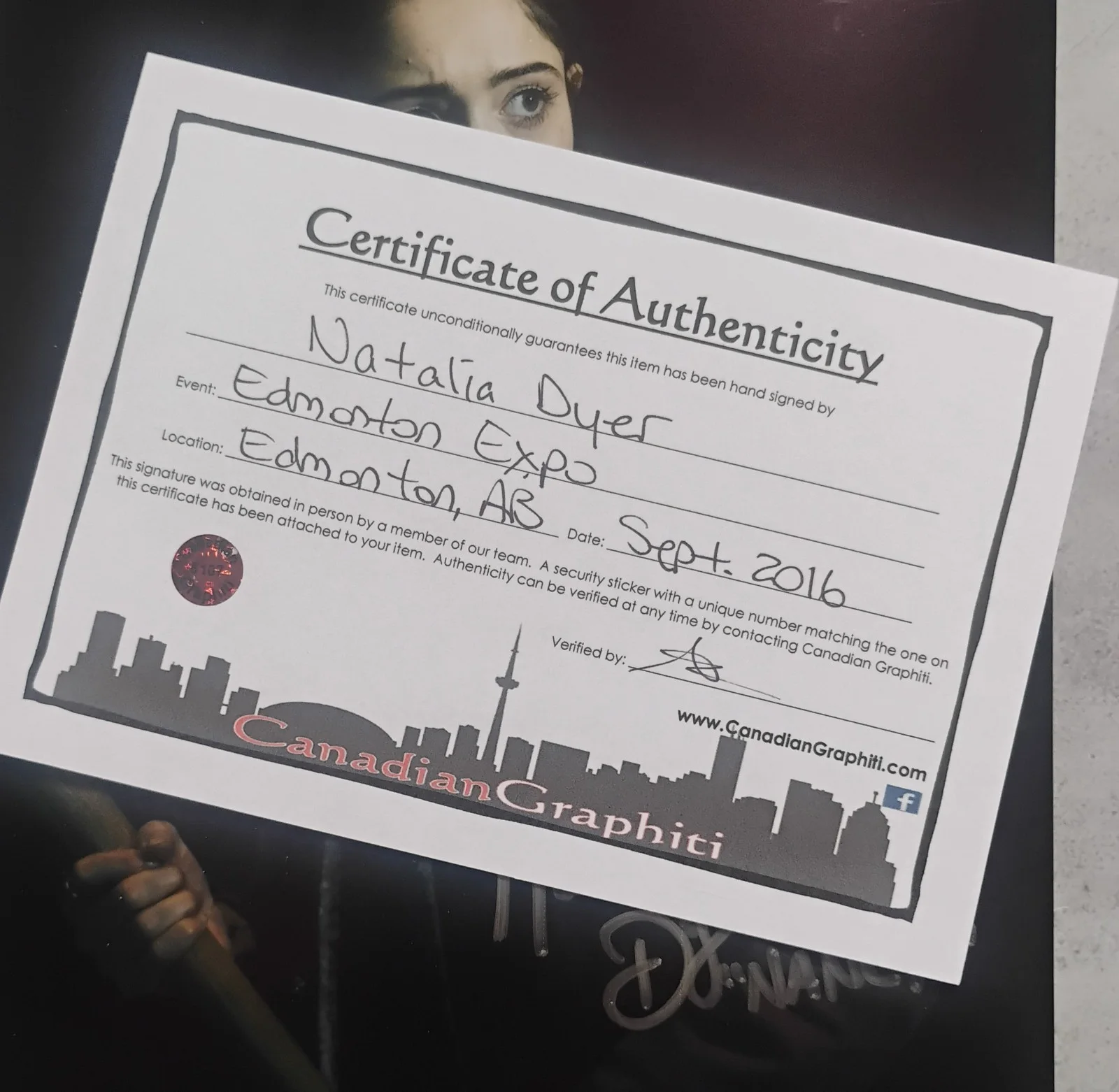 Natalia Dyer Hand Signed Autograph 8x10 Photo COA Stranger Things NO TARIFF, изображение 4