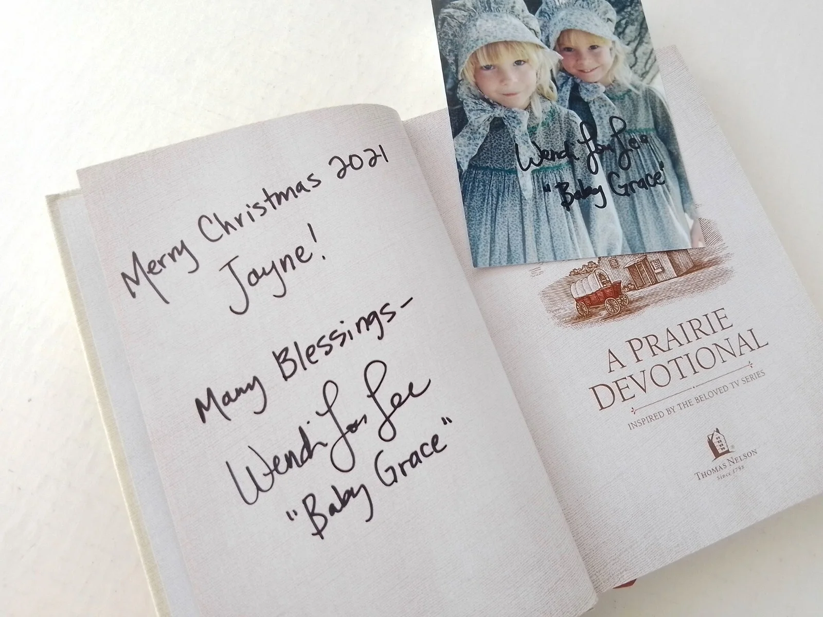 Wendi Lou Lee — Wendi Lou Lee SIGNED PHOTOGRAPH & BOOK! A Prairie Devotional ~Little House gift, image 2
