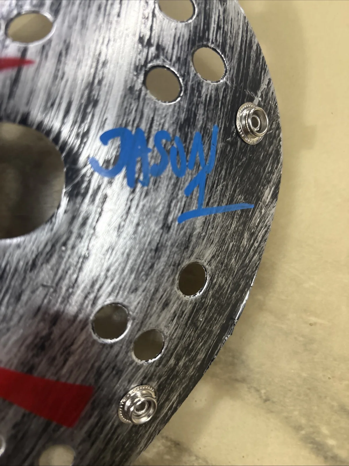 ARI LEHMAN — ARI LEHMAN Signed Mask "JASON 1" "F- Freddy” 2 Inscriptions Beckett COA, изображение 4