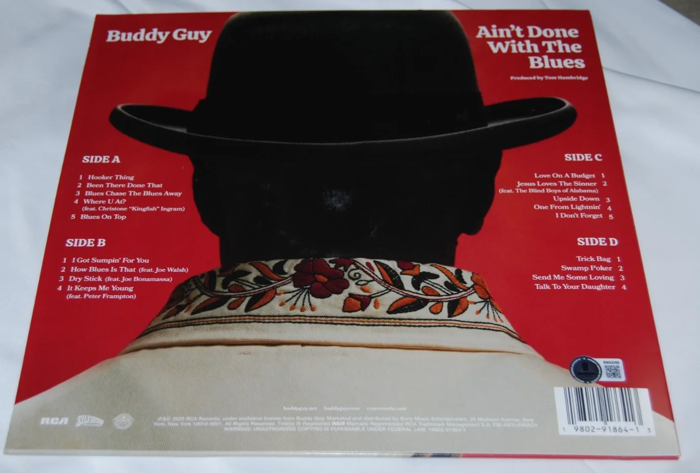 BUDDY GUY signed (AIN'T DONE WITH THE BLUES) Album Record LP BECKETT BAS BW54289, image 3