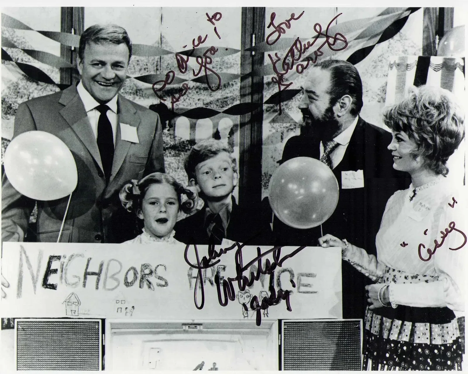 Kathy Garver & Johnny Whitaker — Vintage Family Affair Cast Signed 8x10 Photo Kathy Garver Johnny Whitaker W/COA