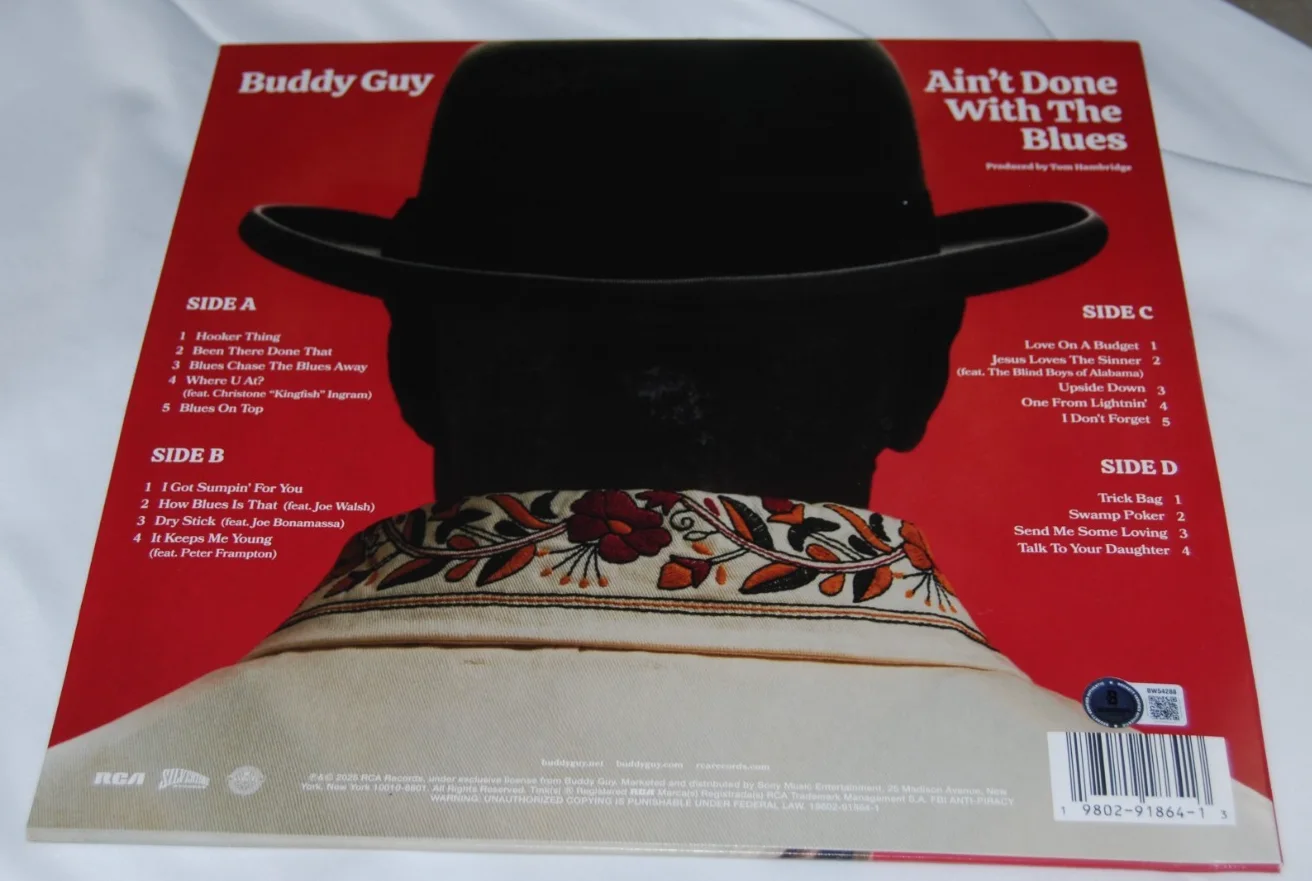 BUDDY GUY signed (AIN'T DONE WITH THE BLUES) Album Record LP BECKETT BAS BW54288, image 3