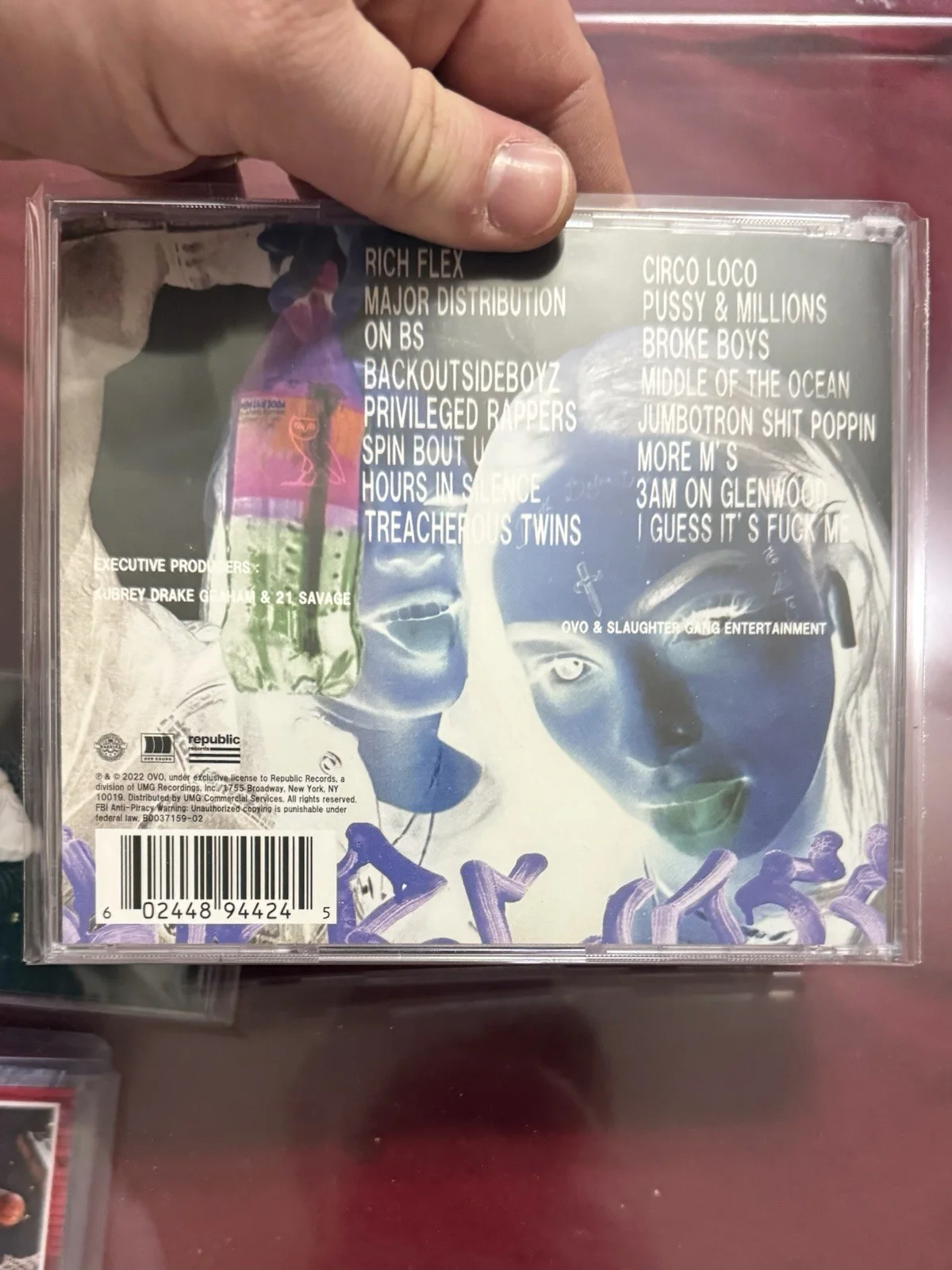 Drake & 21 Savage Her Loss CD Autographed PSA/DNA Authenticated Original, image 2