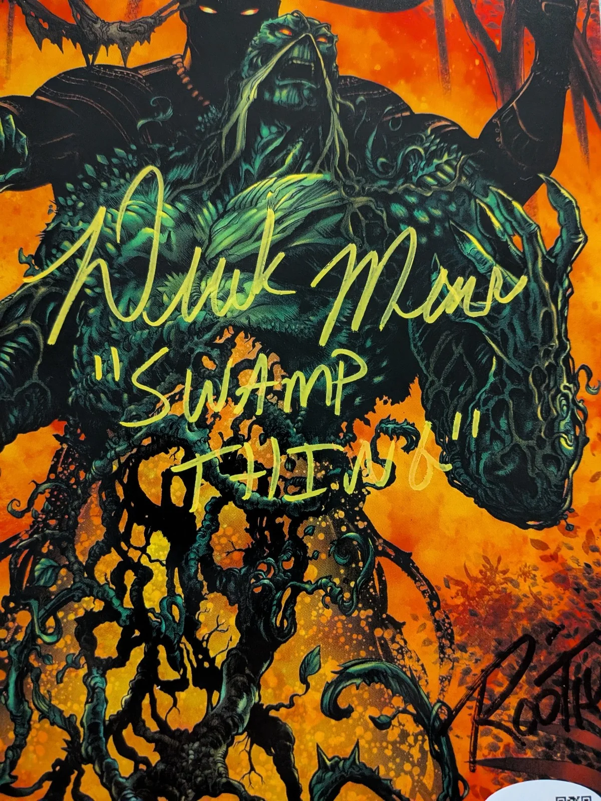 DEREK MEARS Signed COMIC BOOK DC The Swamp Thing 9 Auto Inscription JSA COA A, image 2