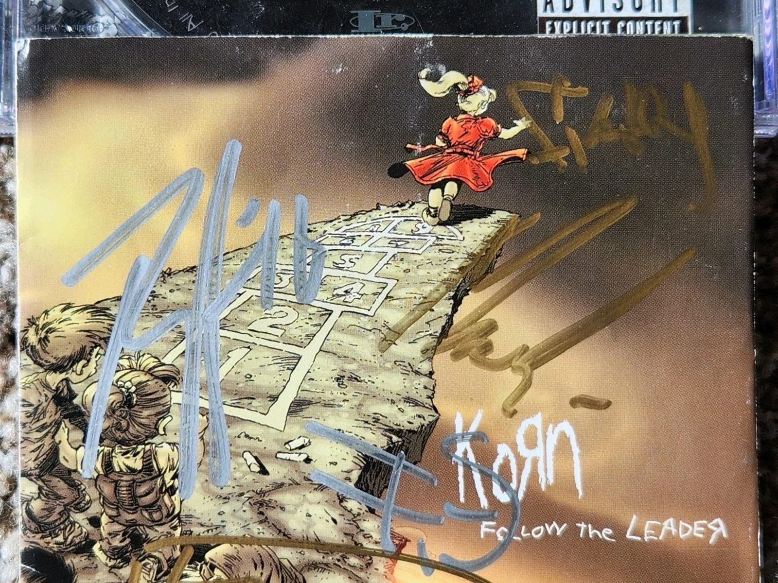 Signed Korn CD Follow The Leader Full Band Autographed Album Nu Metal Legends, изображение 4