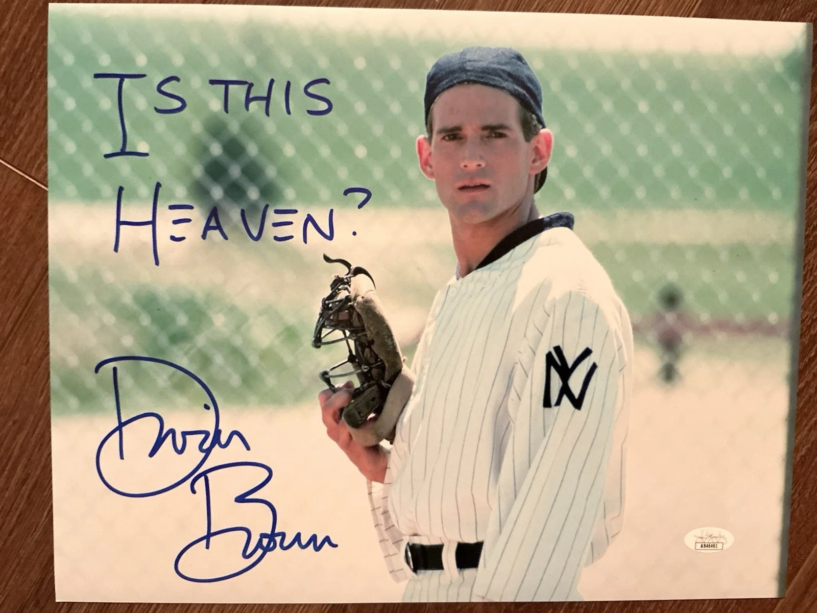 Dwier Brown — DWIER BROWN Signed 11x14 Field of Dreams Photo "Is this Heaven?" JSA COA AN46461