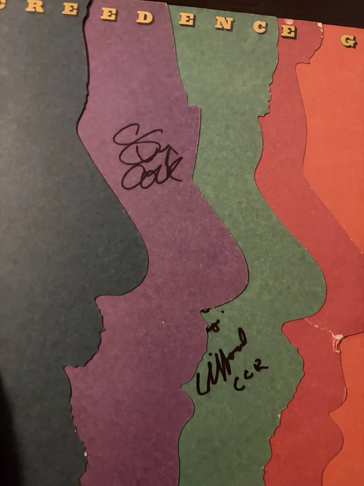 Creedence Clearwater Revival Signed Creedence Gold LP Autographed X2, изображение 2