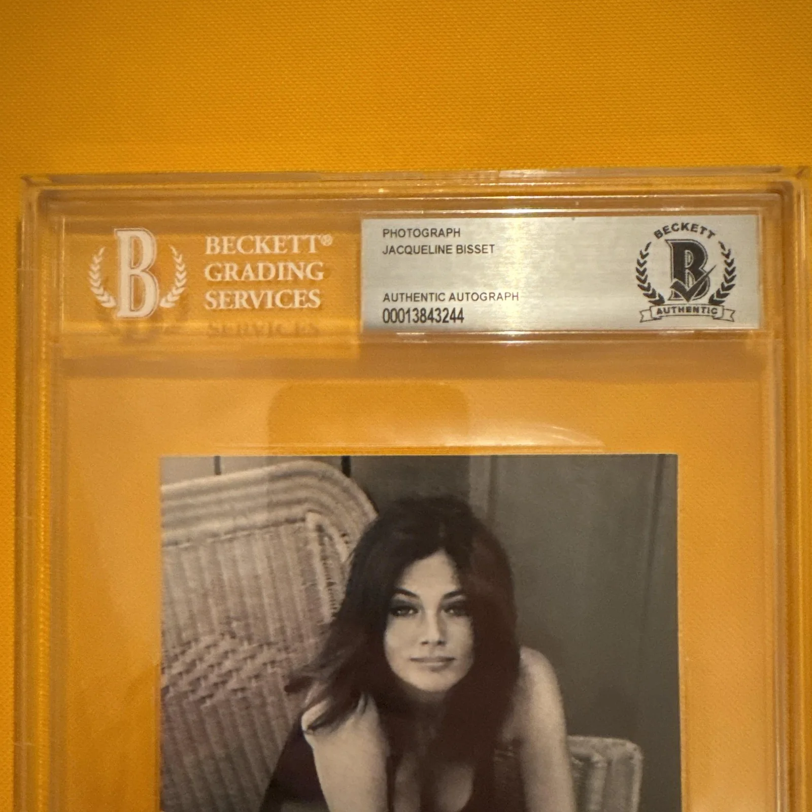 Jacqueline Bisset Autograph Photo Beckett BAS Slabbed B&W Original Movie Star, изображение 4
