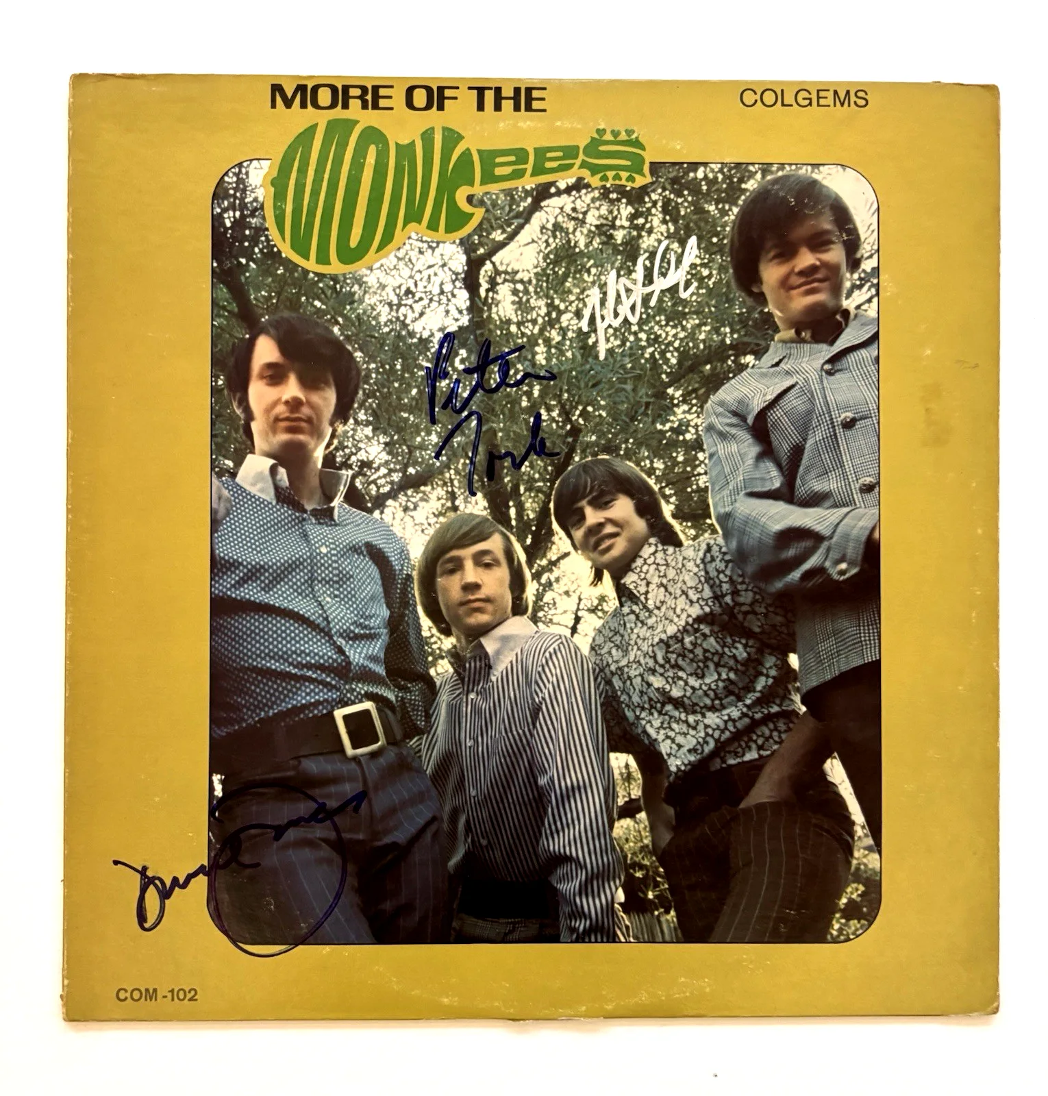 THE MONKEES Signed MORE OF Vinyl Record JSA COA x3 DAVY JONES Micky Dolenz TORK, изображение 2