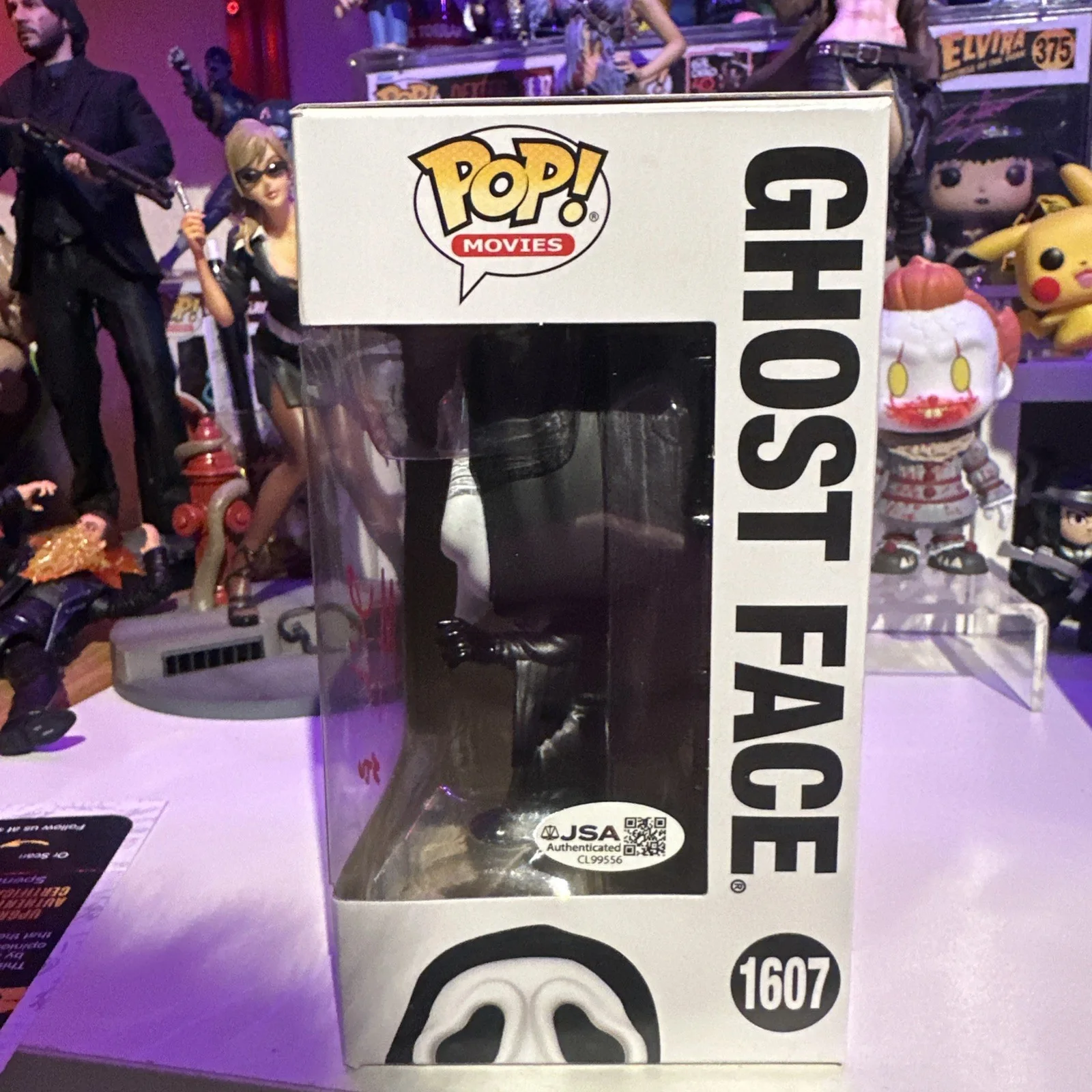 Autographed/Signed Matthew Lillard Stu Ghostface Scream Funko Pop #1607 JSA COA, image 2