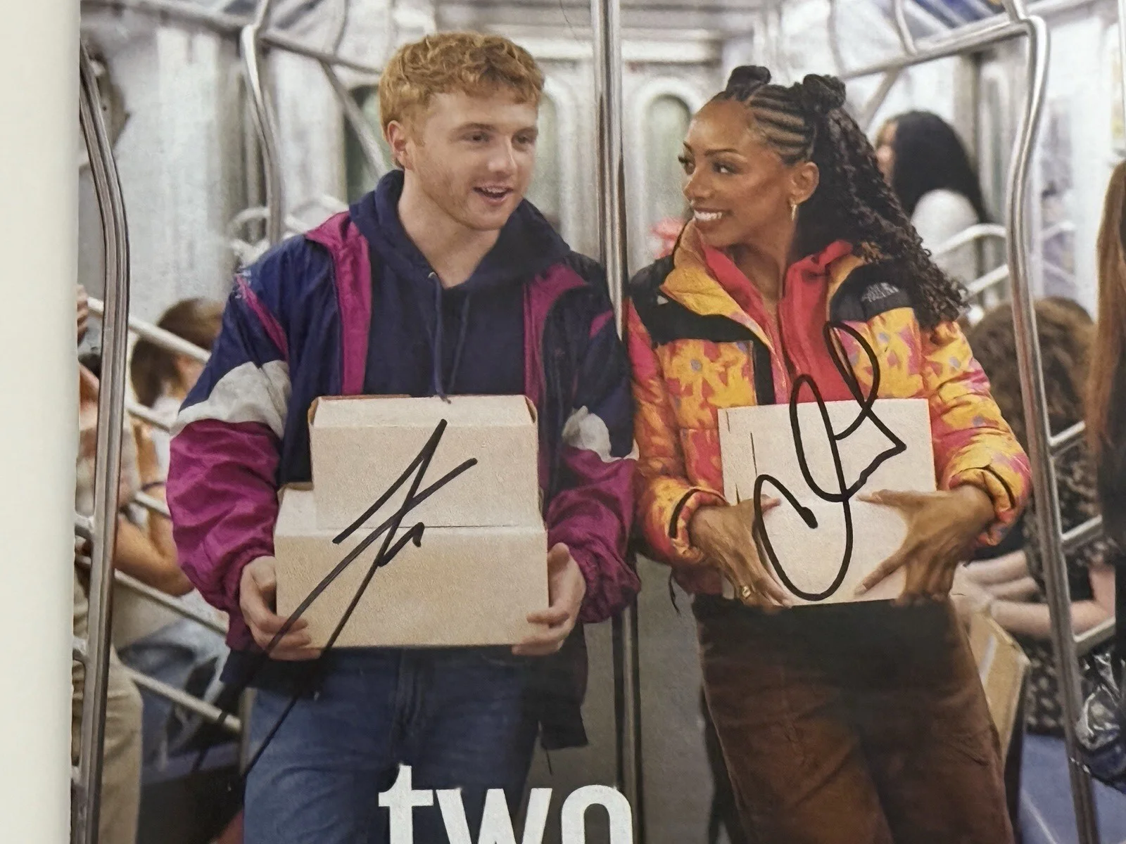 cast — Two Strangers Carry A Cake Across New York Signed x2 Broadway Playbill Sam Tutty, изображение 2