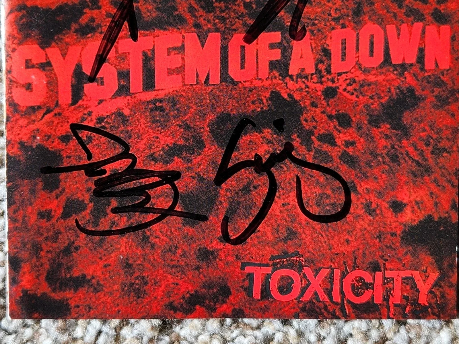 Signed System Of A Down Autographed Toxicity Album Alternate Red Cover All 4, image 4