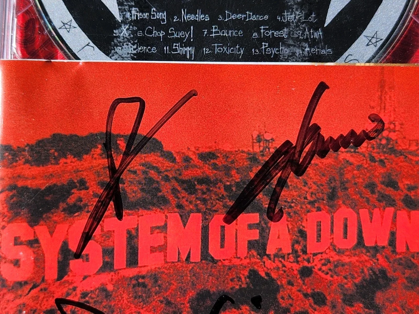 Signed System Of A Down Autographed Toxicity Album Alternate Red Cover All 4, image 5
