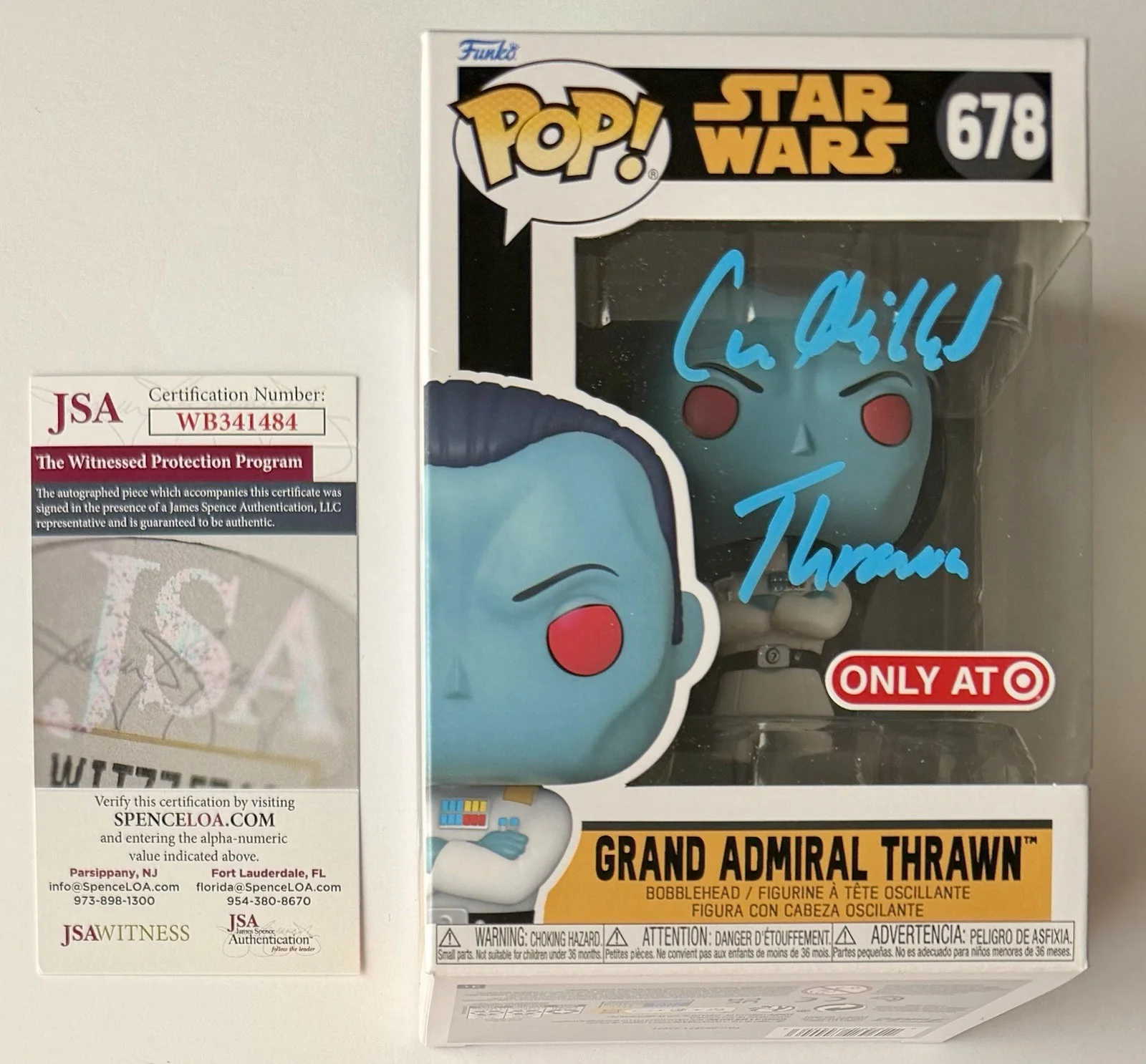 Lars Mikkelsen — LARS MIKKELSEN SIGNED • THRAWN FUNKO POP #678 • STAR WARS • JSA WITNESSED
