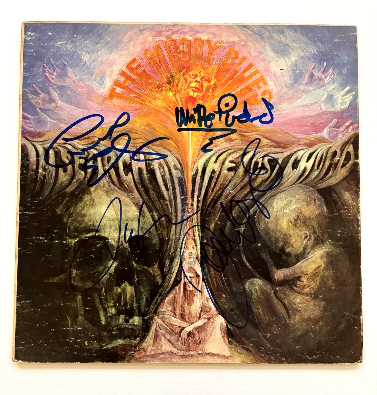 MOODY BLUES Signed LOST CHORD Vinyl Record JSA COA x4 PINDER Lodge HAYWARD Edge, image 2