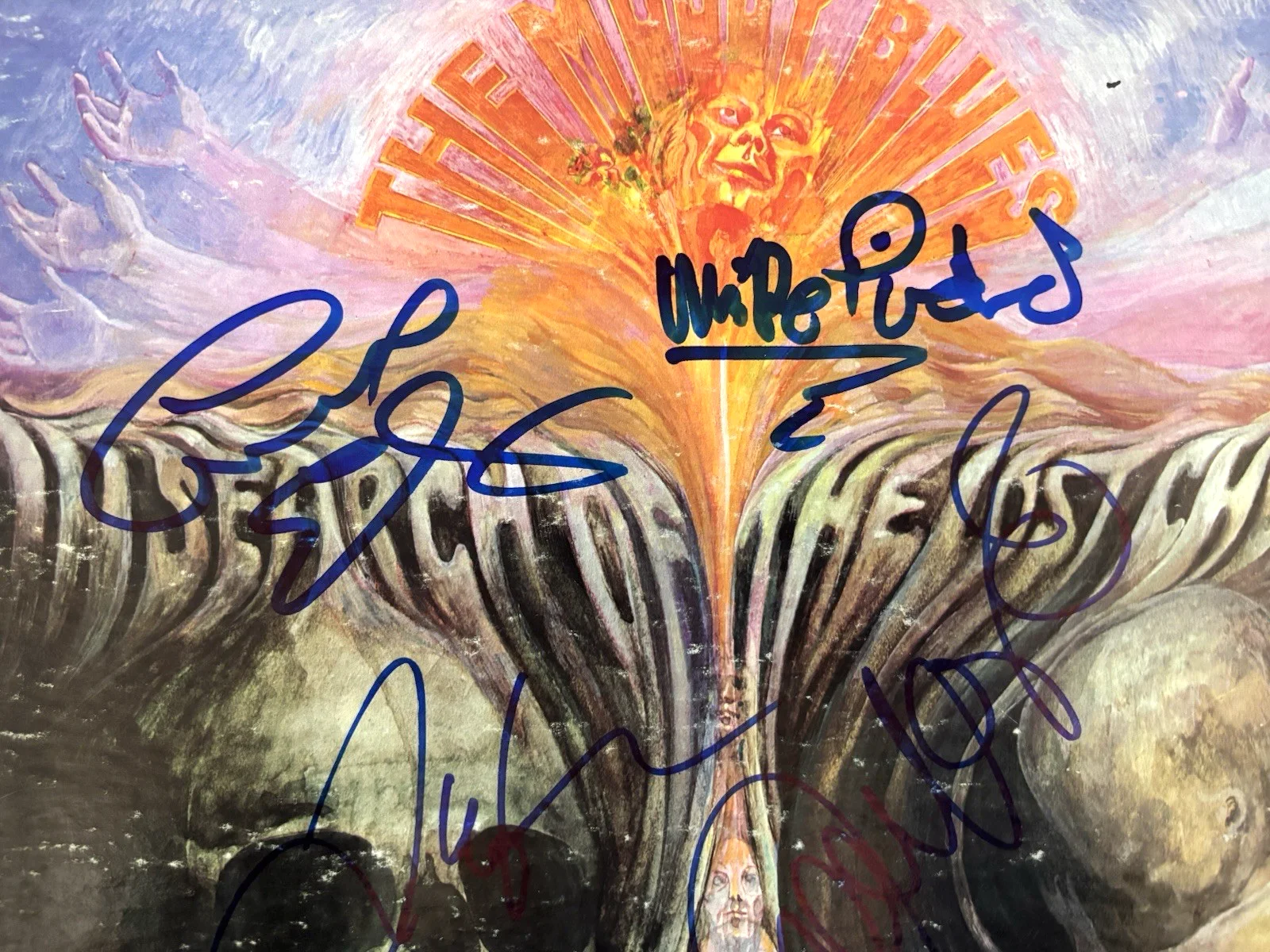 MOODY BLUES Signed LOST CHORD Vinyl Record JSA COA x4 PINDER Lodge HAYWARD Edge, image 3