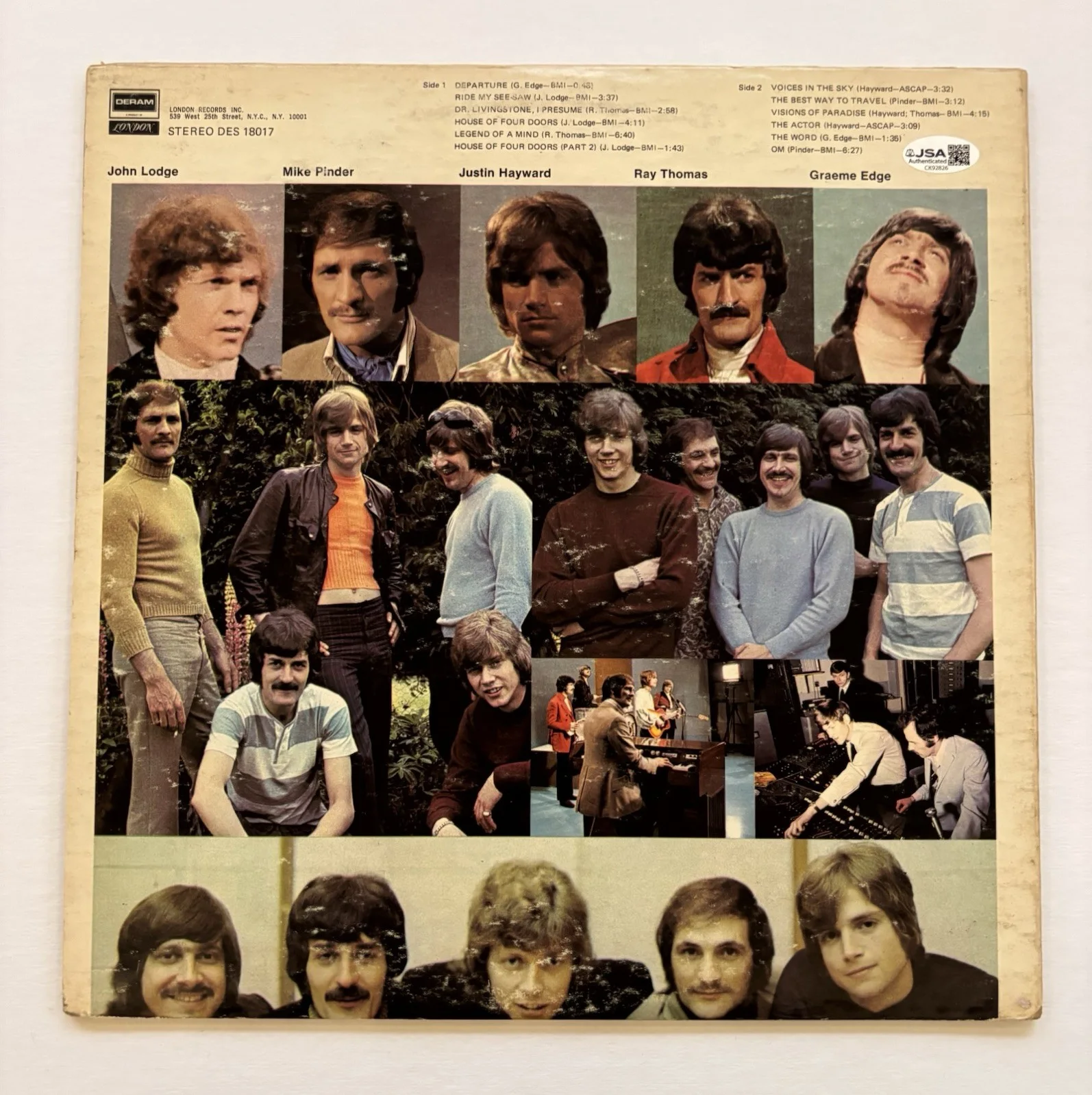 MOODY BLUES Signed LOST CHORD Vinyl Record JSA COA x4 PINDER Lodge HAYWARD Edge, image 5