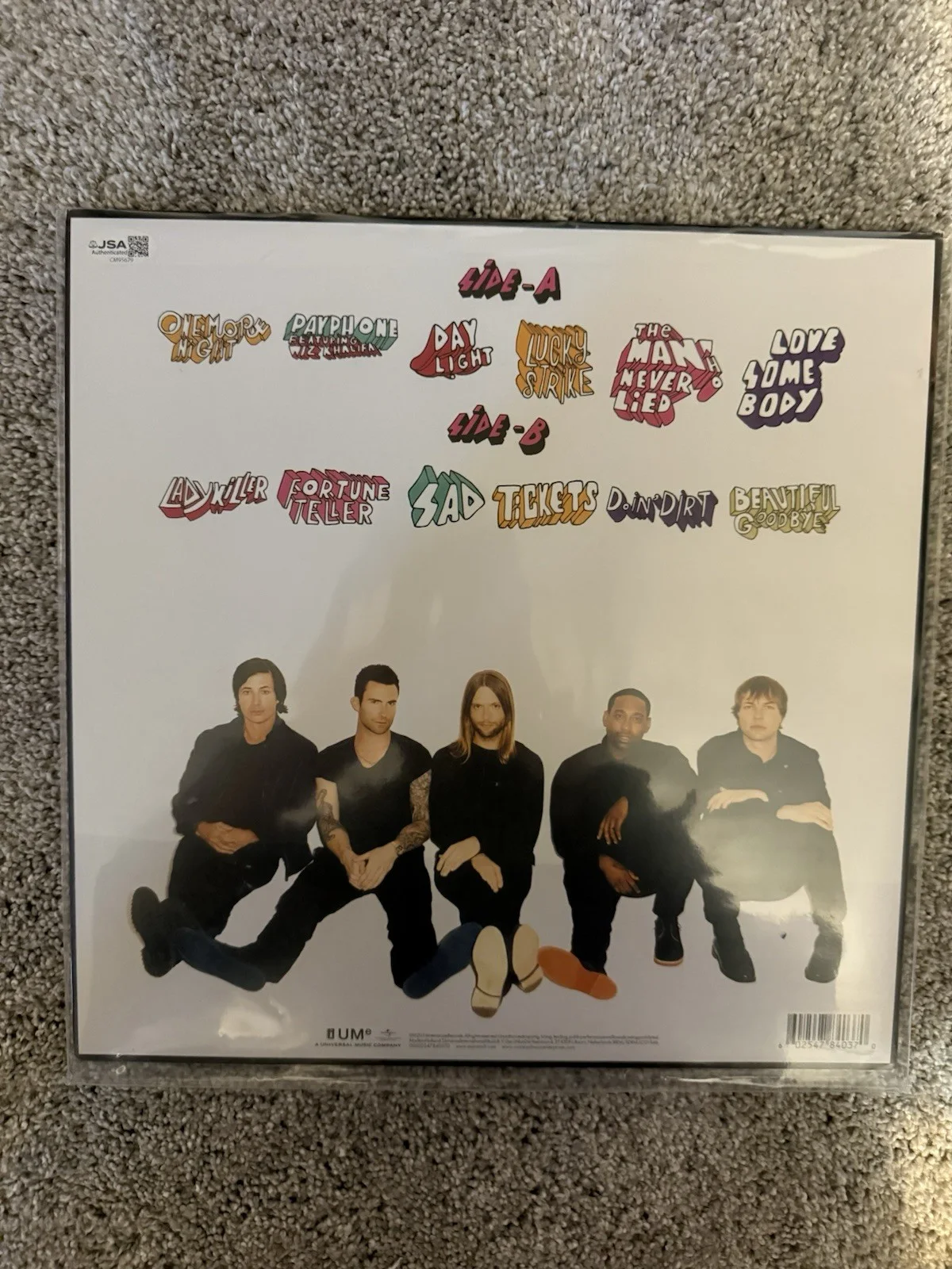 ADAM LEVINE SIGNED OVEREXPOSED ALBUM W/JSA COA MAROON 5, image 2