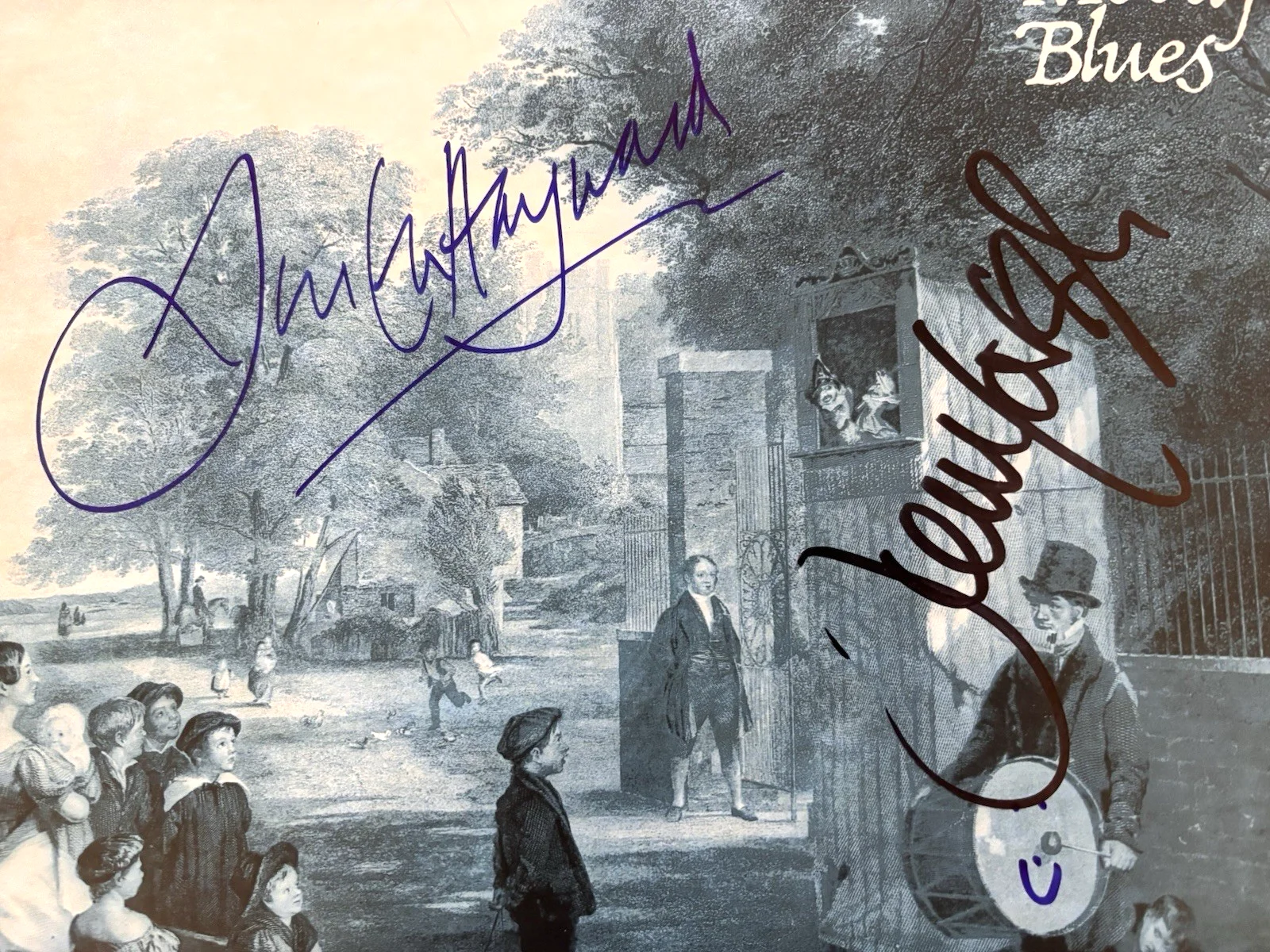 MOODY BLUES Signed LONG DISTANCE Vinyl Record JSA COA John Lodge HAYWARD Moraz, image 3