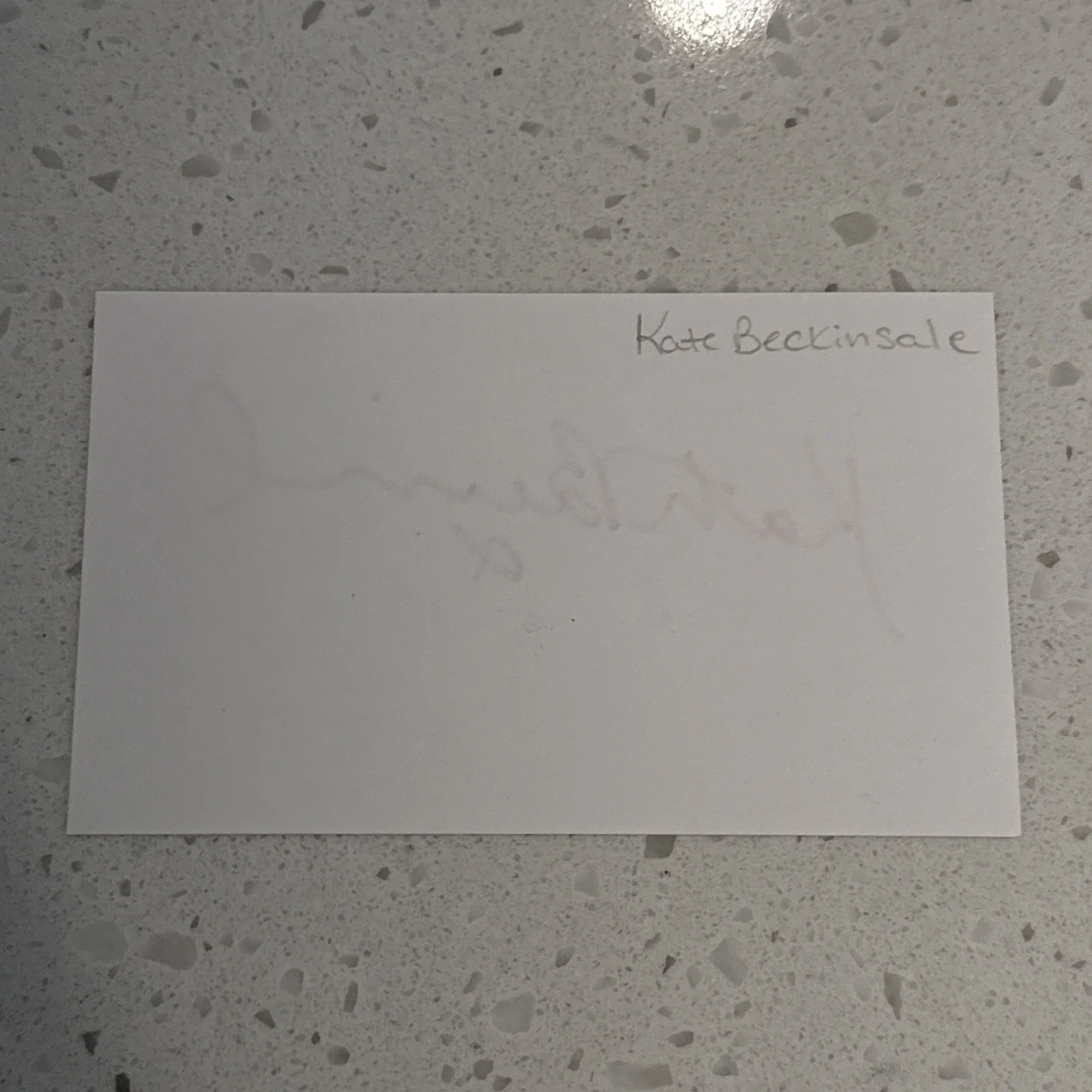 Kate Beckinsale — Kate Beckinsale Autographed Card Signed at Wizard World Chicago, image 2