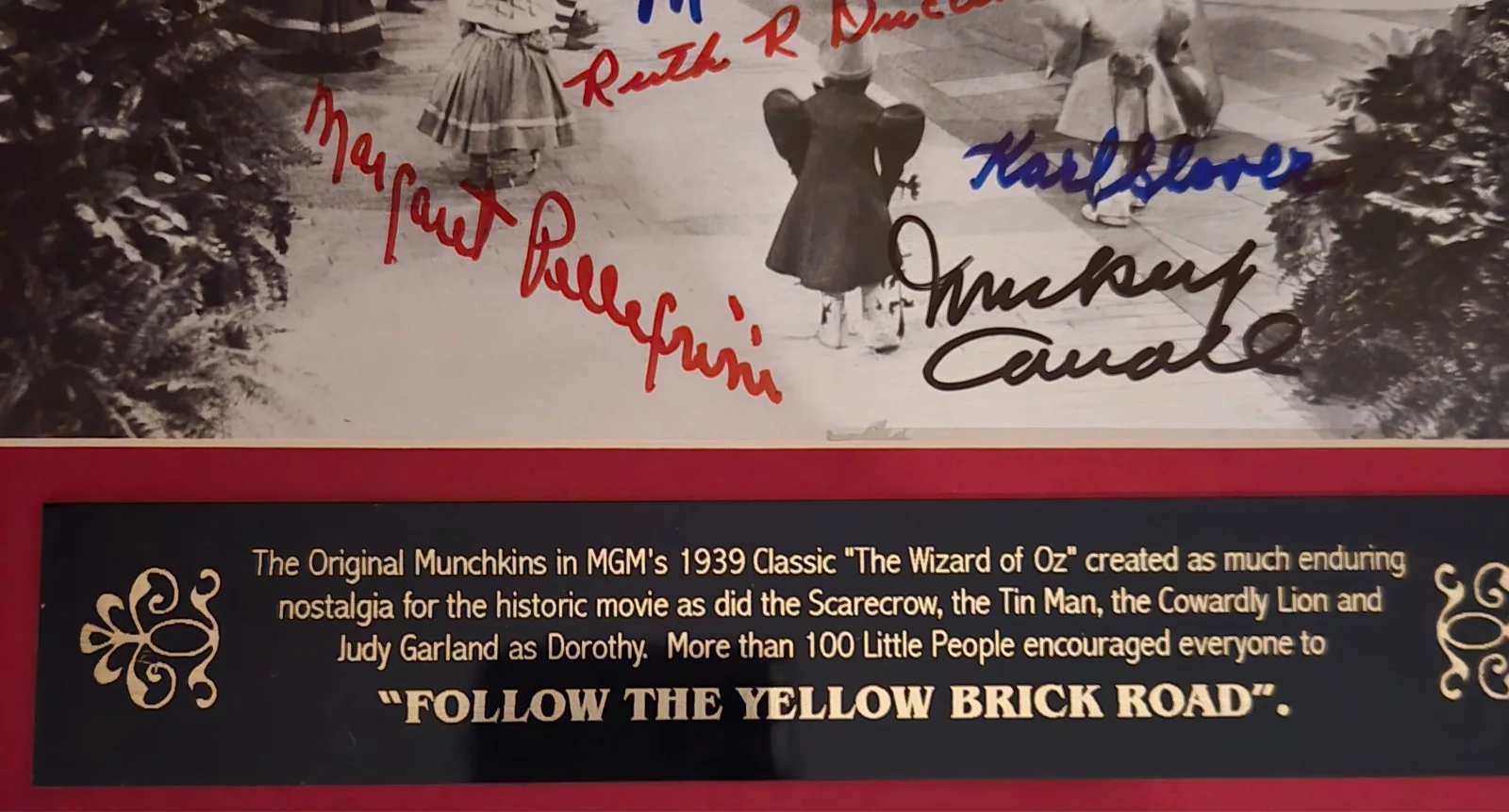 Pellegrini, Duccini, Maren, Slover, Carroll — Five Original Wizard of Oz Munchkin Autographs, image 3