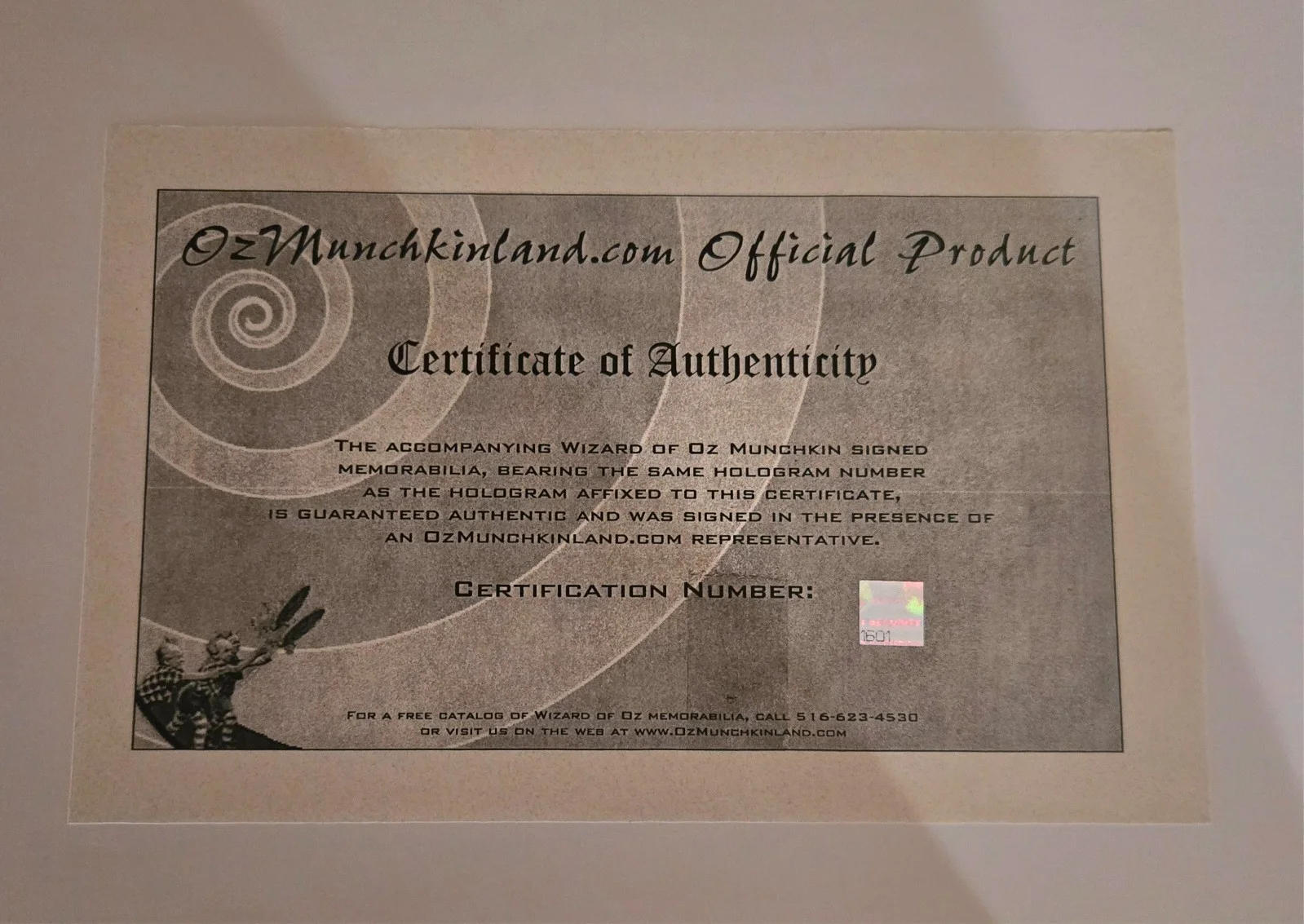 Pellegrini, Duccini, Maren, Slover, Carroll — Five Original Wizard of Oz Munchkin Autographs, image 4