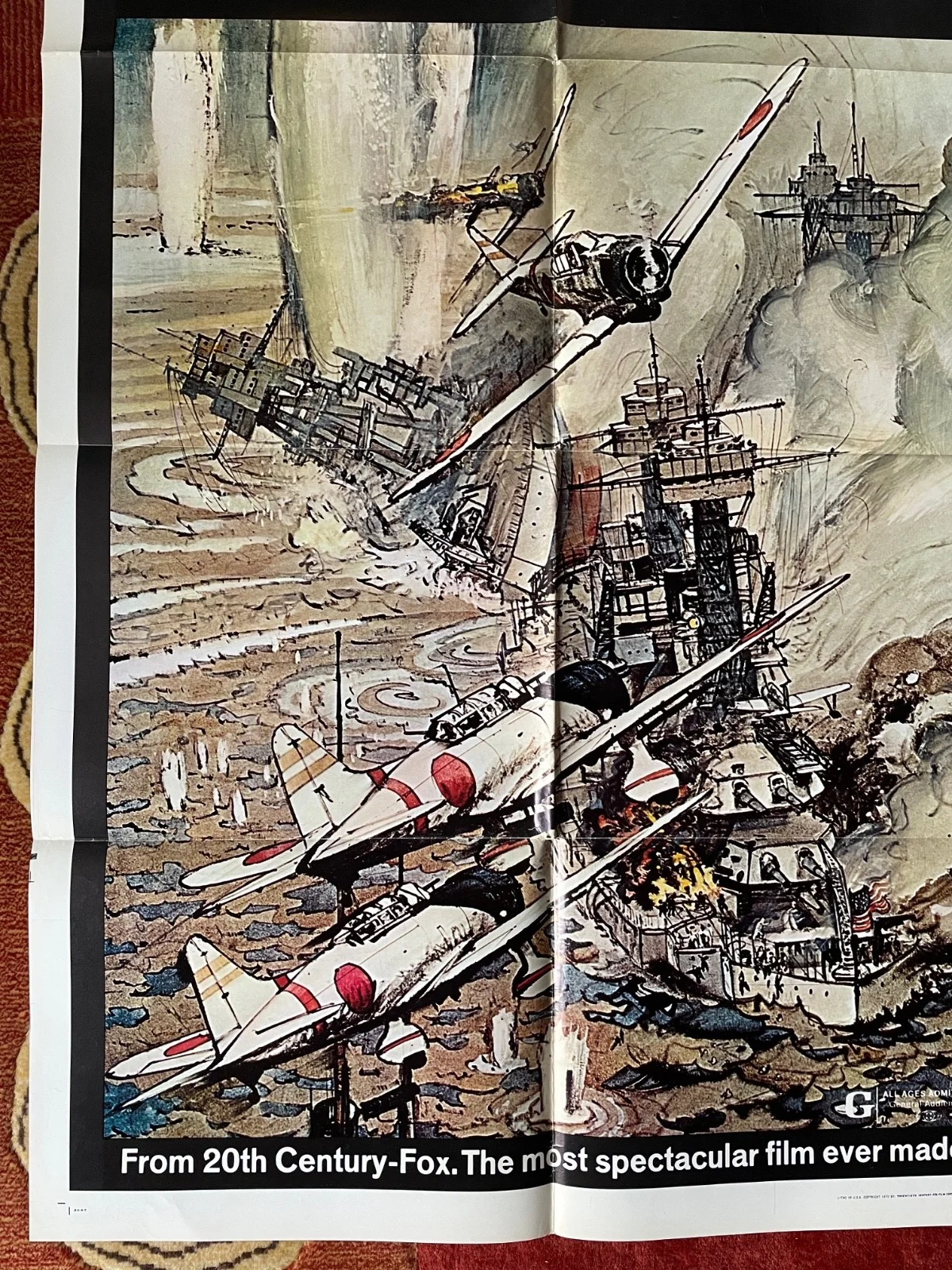 TORA! TORA! TORA! (1970) Original US One Sheet War Movie Film Poster, изображение 4
