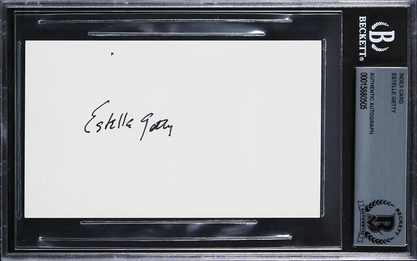 Estelle Getty — Estelle Getty The Golden Girls Authentic Signed 3x5 Index Card BAS Slabbed 1, изображение 4