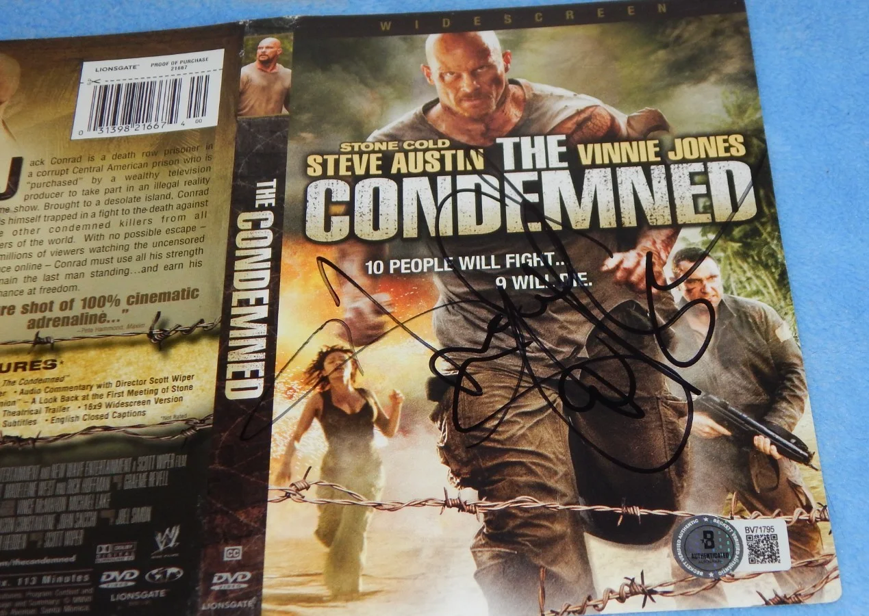 Steve Austin — STEVE AUSTIN Signed Autographed THE CONDEMNED Movie DVD Cover Beckett COA, изображение 2