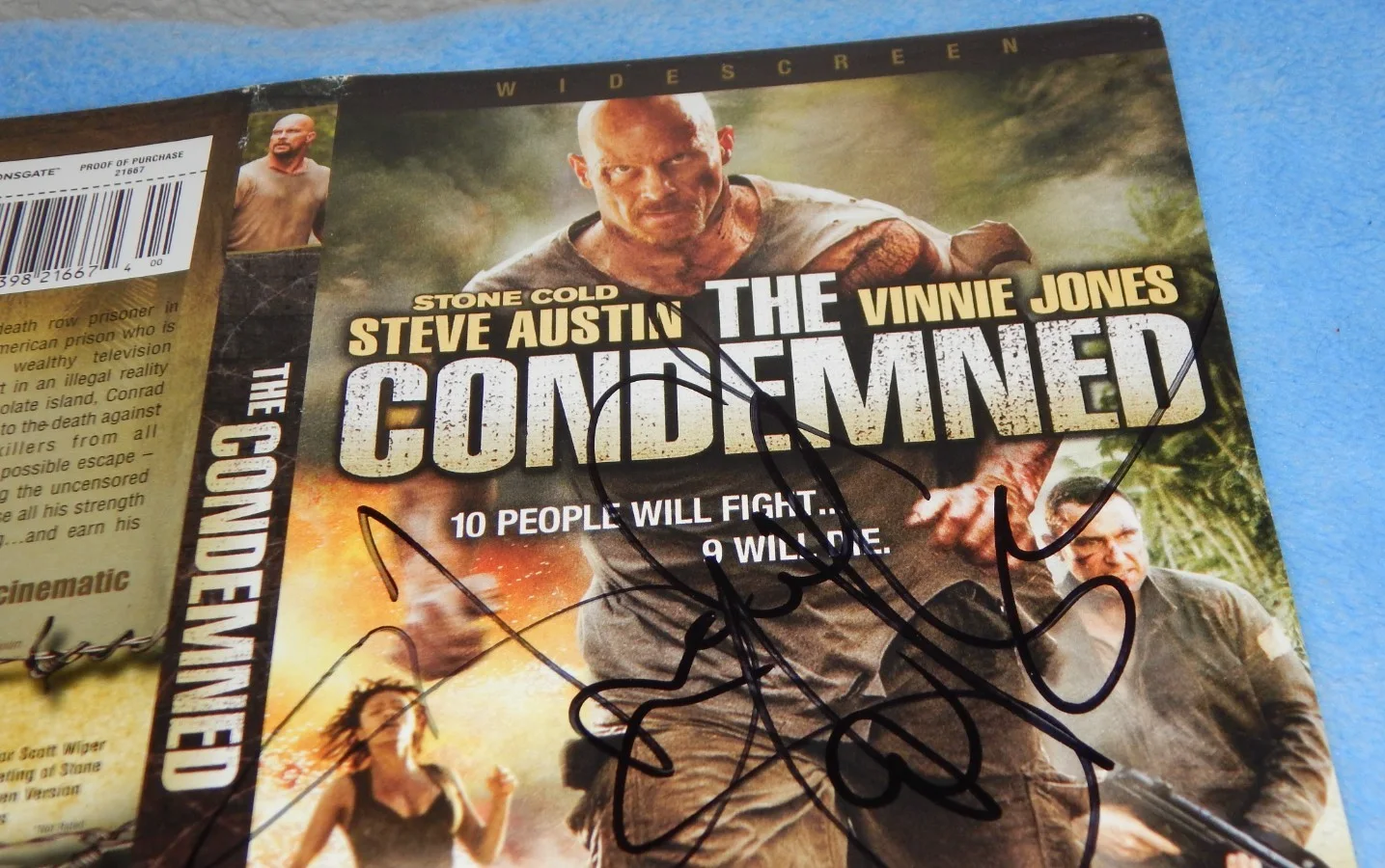 Steve Austin — STEVE AUSTIN Signed Autographed THE CONDEMNED Movie DVD Cover Beckett COA, изображение 3