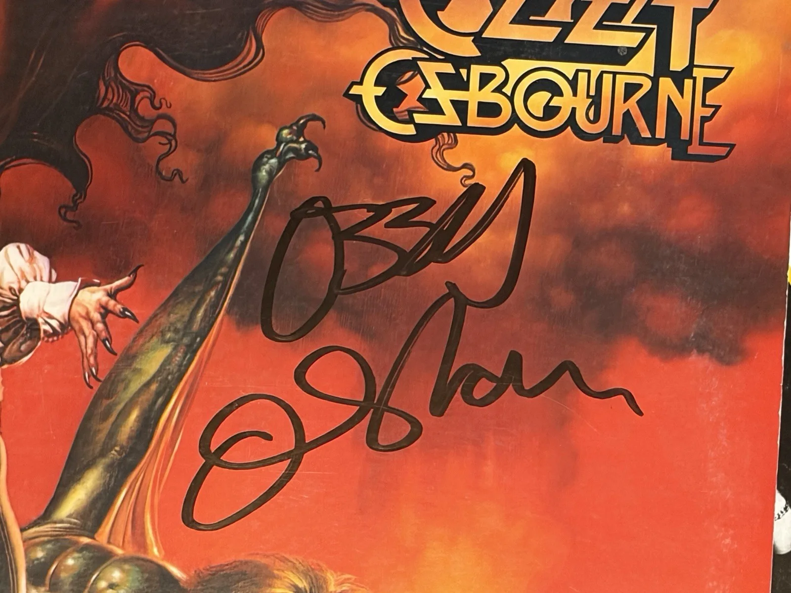 Ozzy Osbourne The Ultimate Sin Signed Autographed Vinyl LP JSA Authentic, image 3