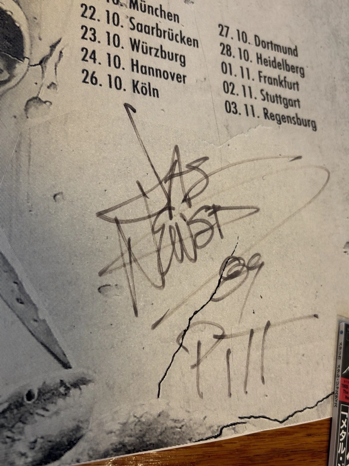 Metallica And Justice For All Signed Autographed Poster 1989 All 4 JSA Authentic, изображение 5