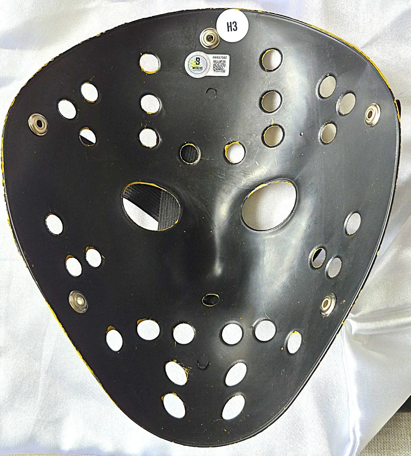 Ari Lehman Friday The 13th "Jason 1" Signed Golden Jason Mask with C.O.A., image 4