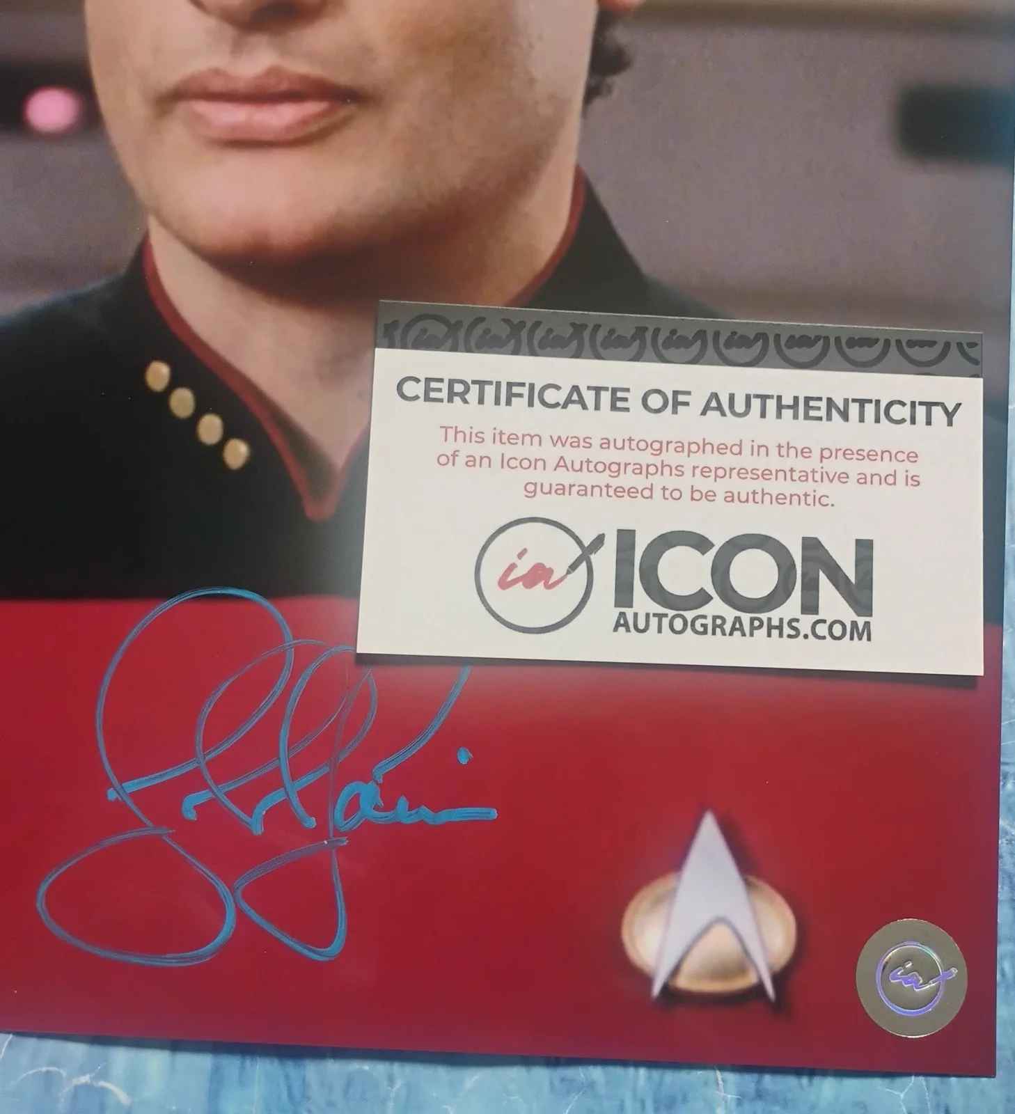 John De Lancie Hand Signed 8x10 Photo COA Star Trek NO US TARIFFS, изображение 4