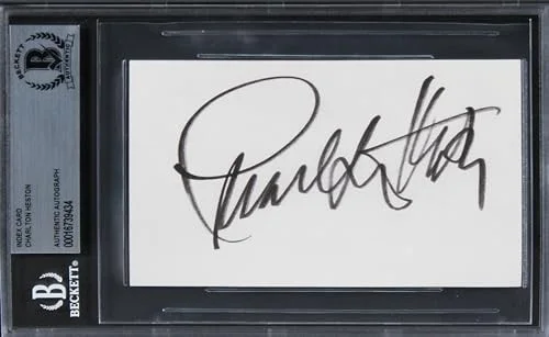 Charlton Heston — Charlton Heston Ben-Hur Authentic Signed 3x5 Index Card BAS Slabbed 5, image 3