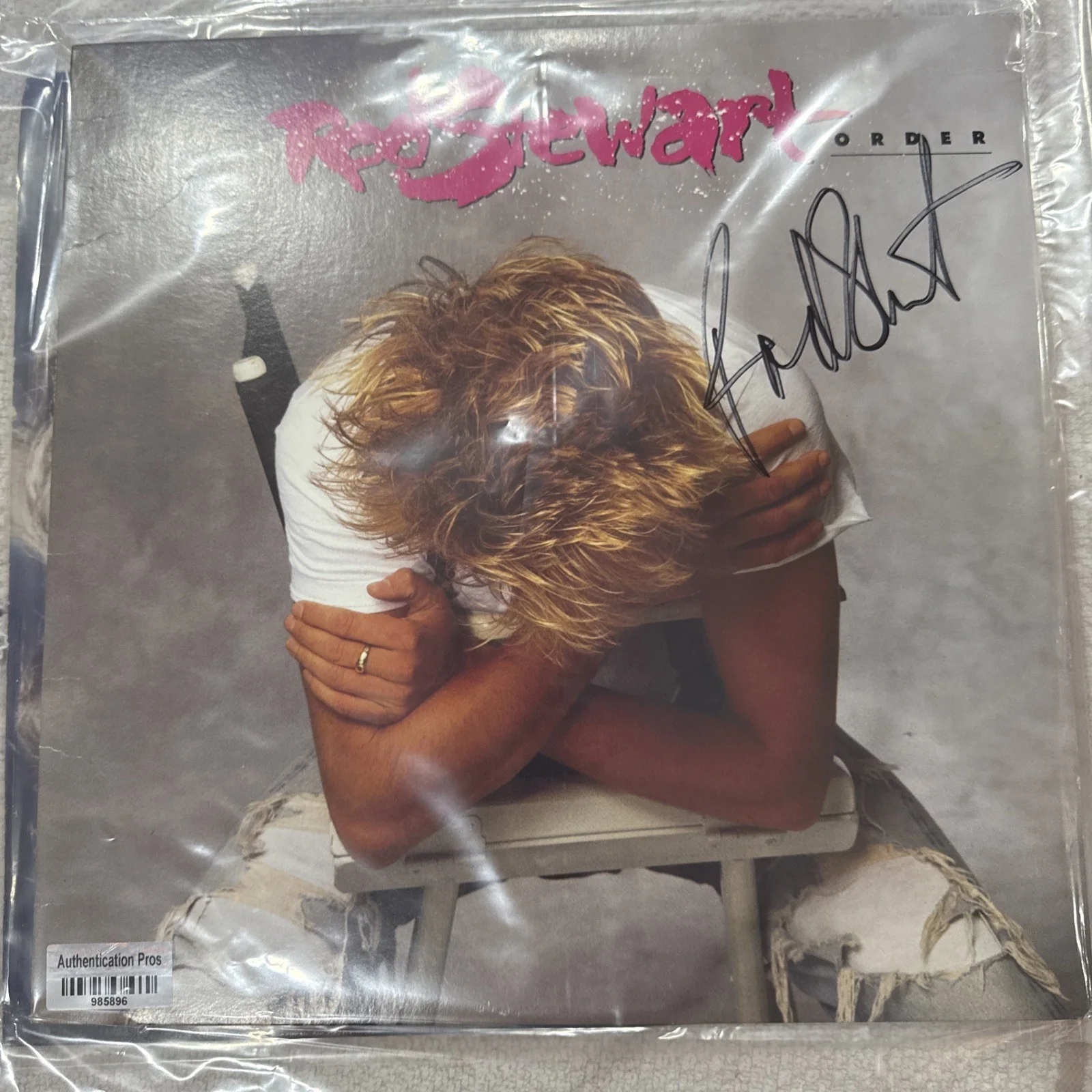 Rod Stewart Out Of Order Vinyl Signed Comes W COA, image 4